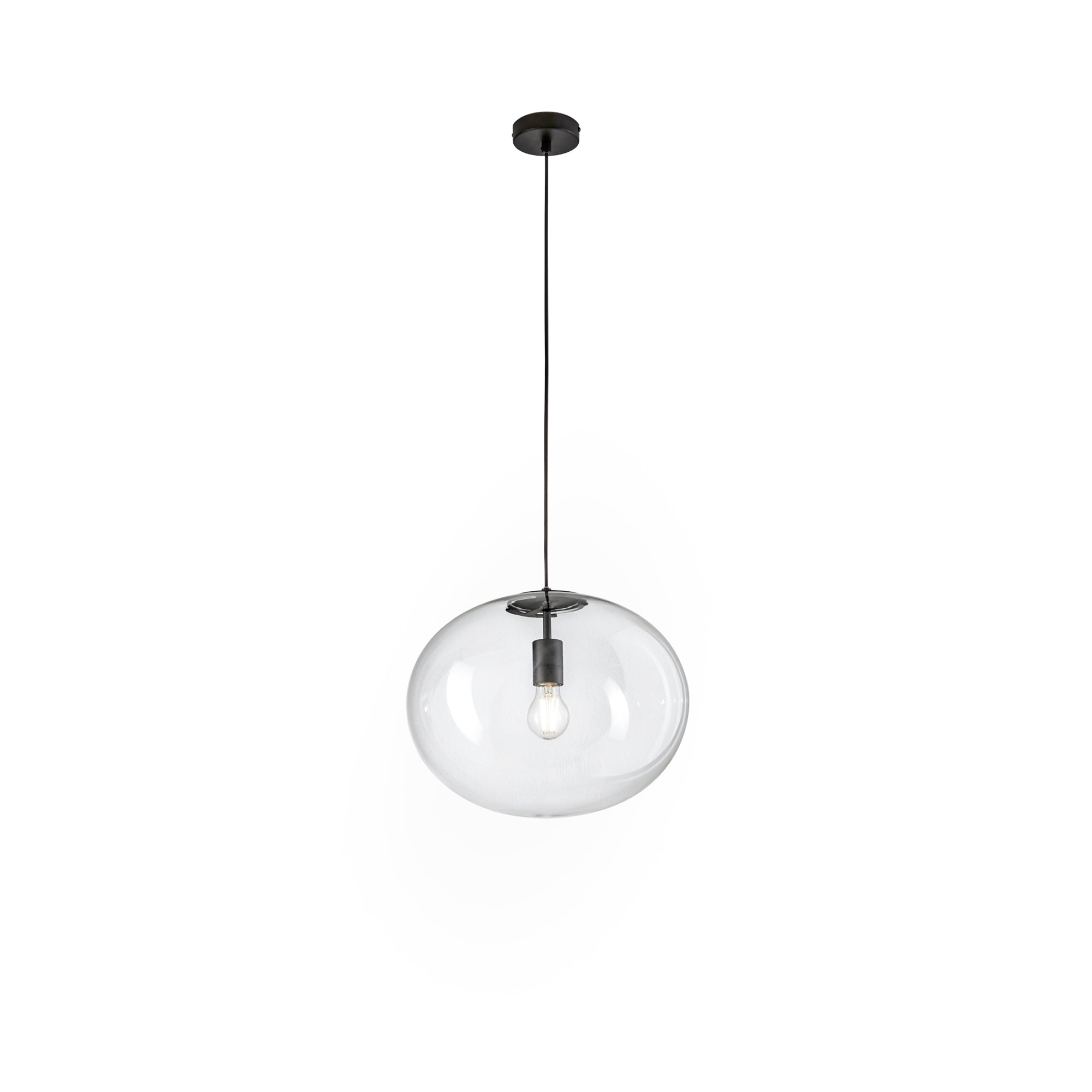 GALAXY pendant light in black metal with glass diffusers Ø 40 cm - Luce Ambiente e Design