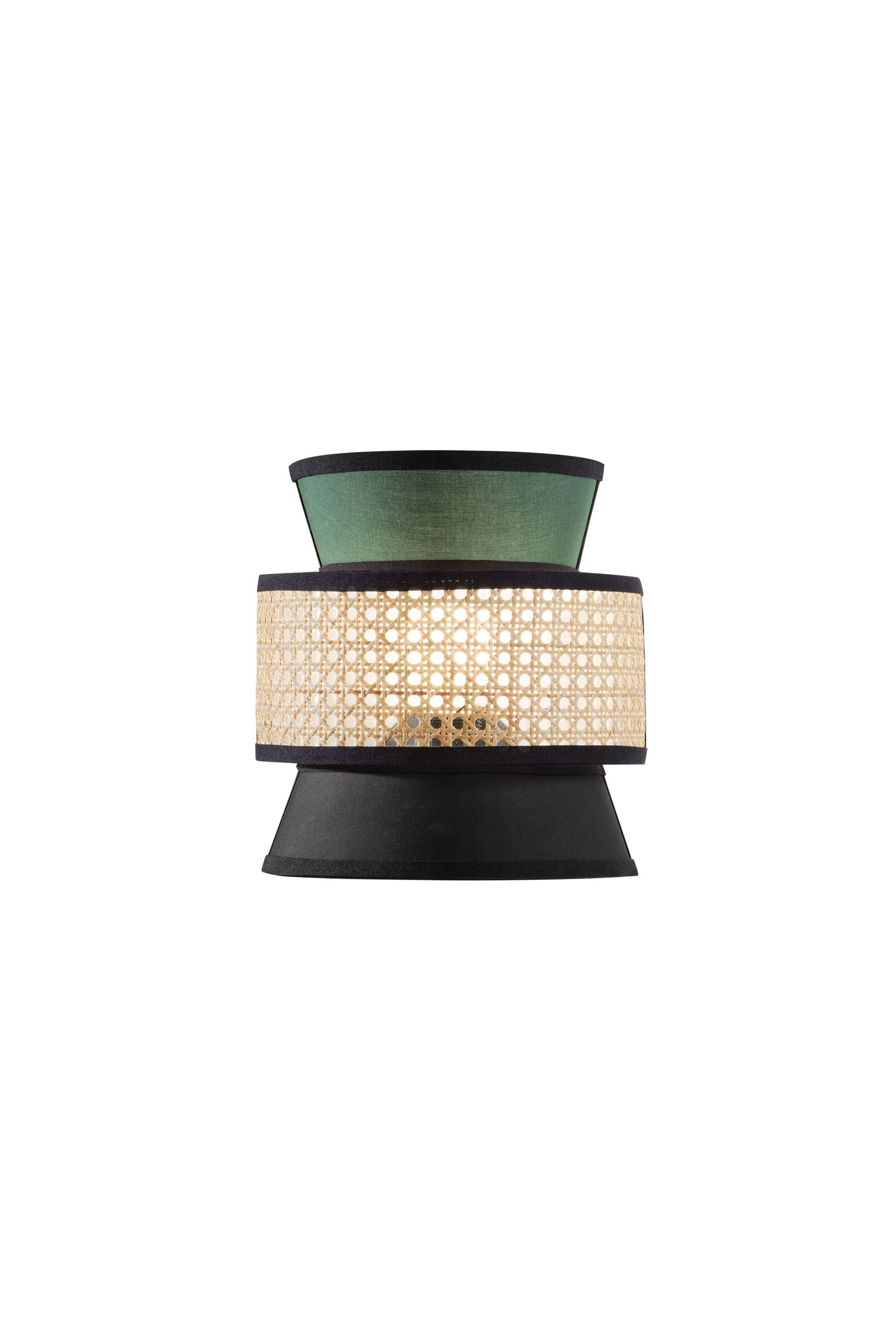 GAZEBO green and black wall light handcrafted with natural materials - Luce Ambiente e Design