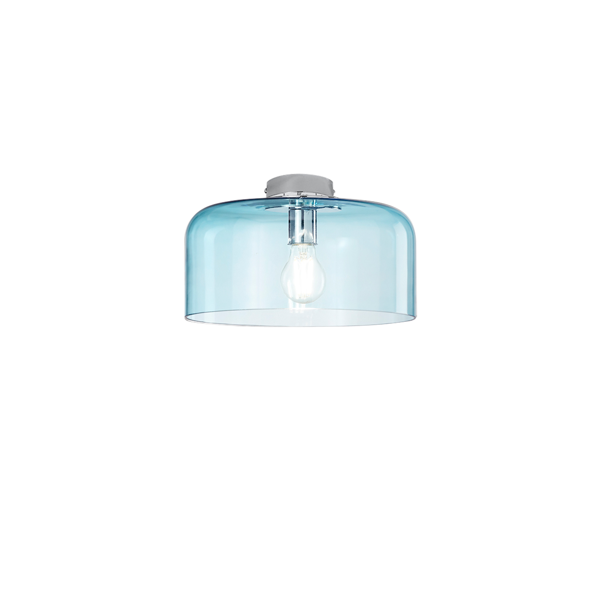 GIBUS ceiling light in aquamarine glass Ø 30 cm - Luce Ambiente e Design