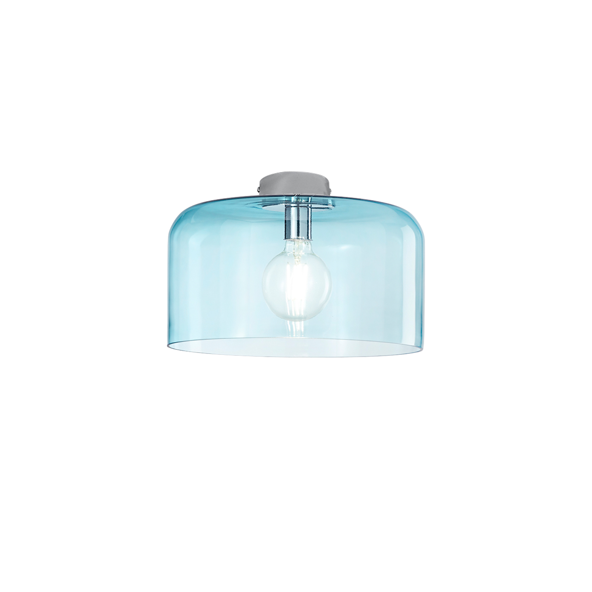 GIBUS ceiling light in aquamarine glass Ø 35 cm - Luce Ambiente e Design
