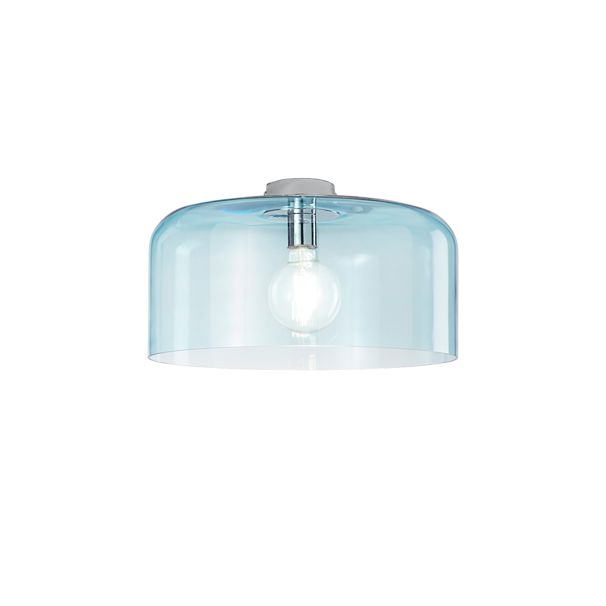 GIBUS ceiling light in aquamarine glass Ø 40 cm - Luce Ambiente e Design