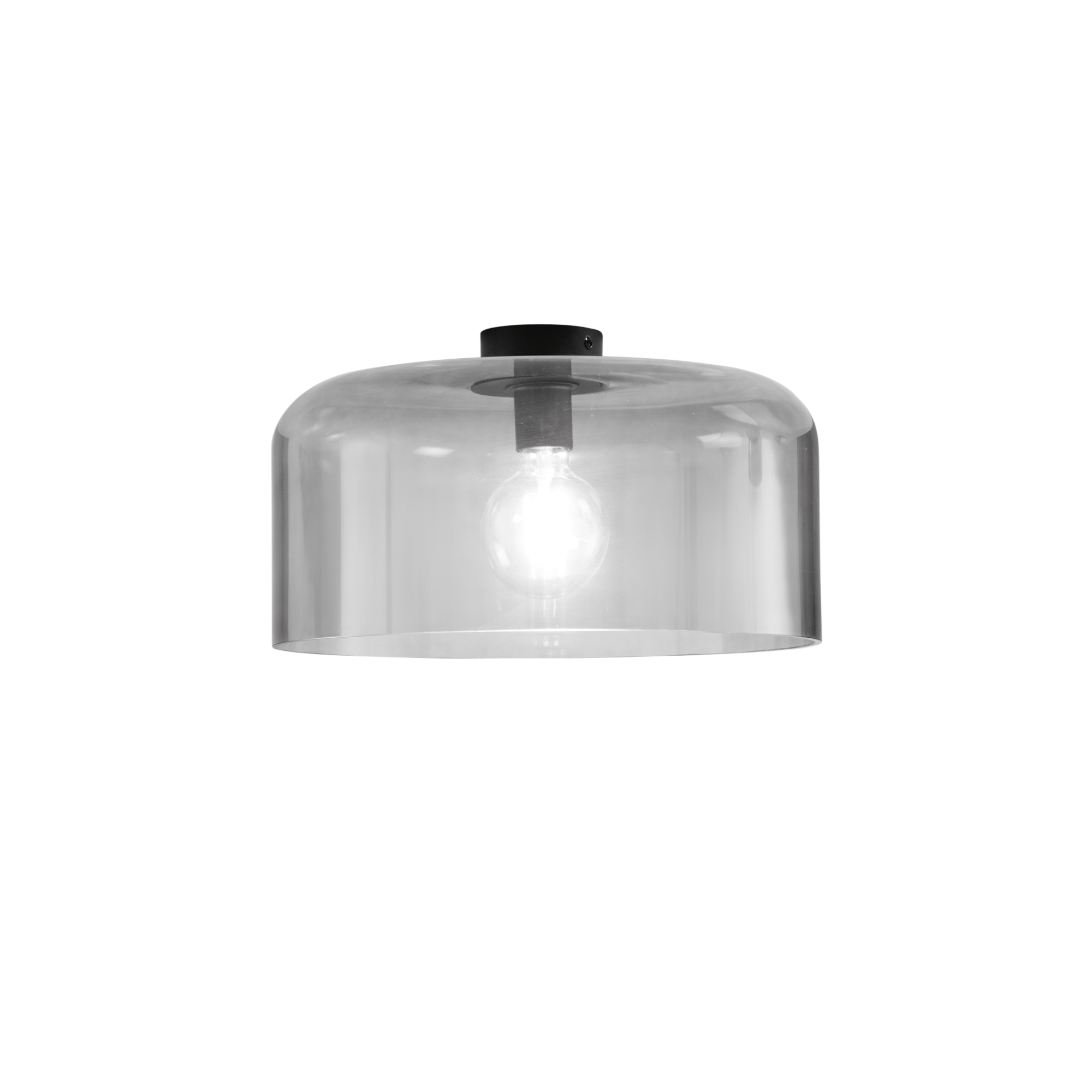 GIBUS ceiling light in grey glass Ø 40 cm - Luce Ambiente e Design