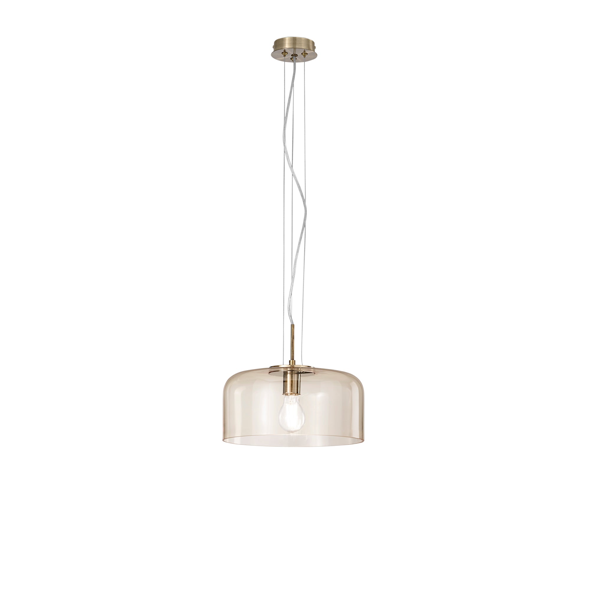 GIBUS pendant light in amber glass Ø 30 cm - Luce Ambiente e Design