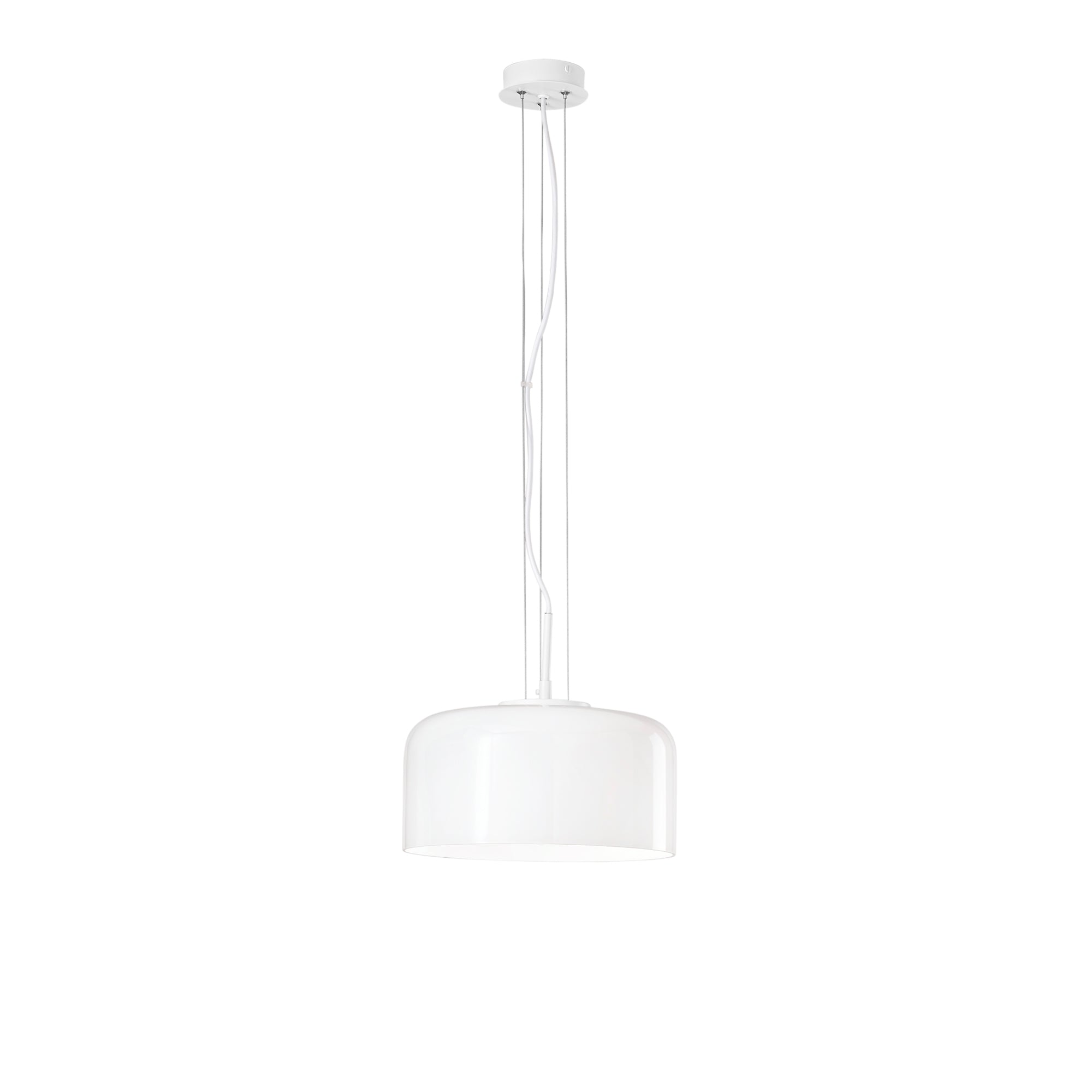 GIBUS pendant light in white glass Ø 30 cm - Luce Ambiente e Design