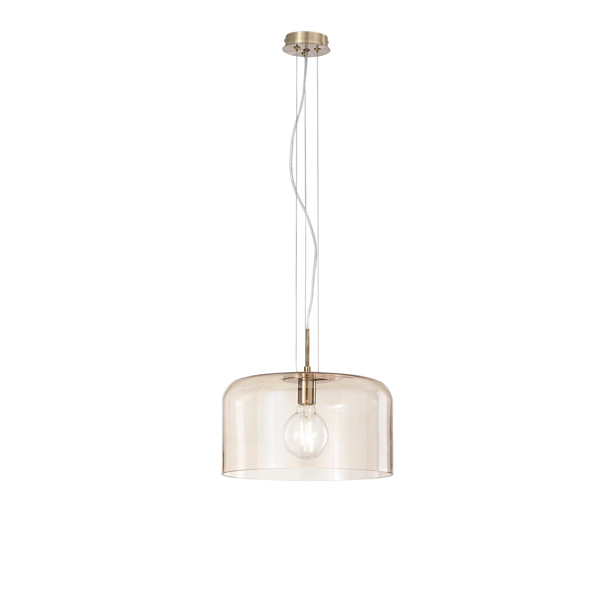 GIBUS pendant light in amber glass Ø 35 cm - Luce Ambiente e Design