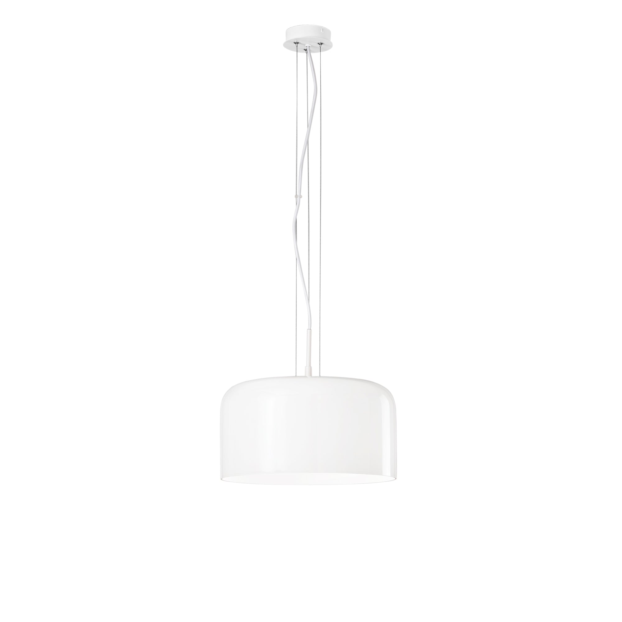 GIBUS pendant light in white glass Ø 35 cm - Luce Ambiente e Design