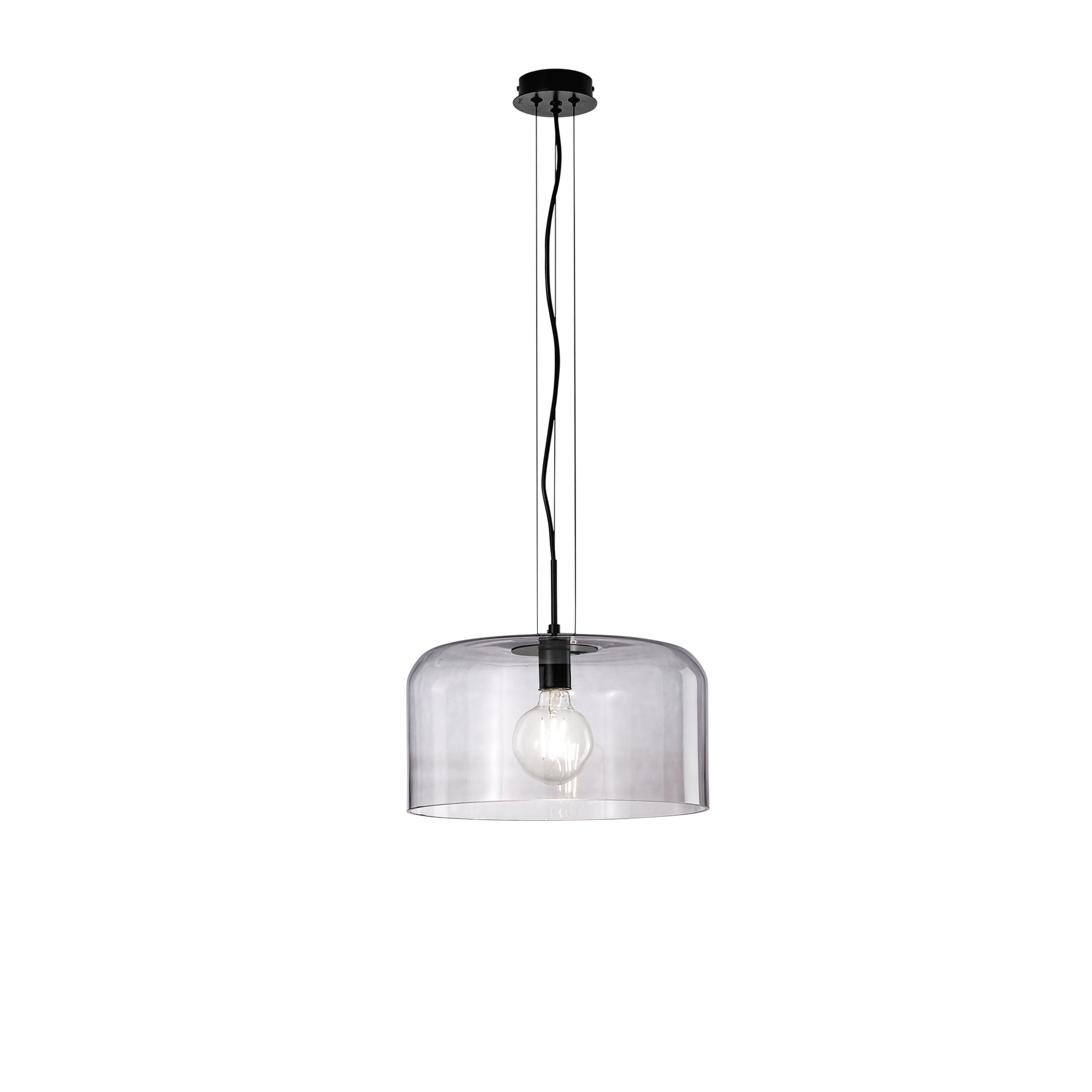 GIBUS pendant light in grey glass Ø 35 cm - Luce Ambiente e Design