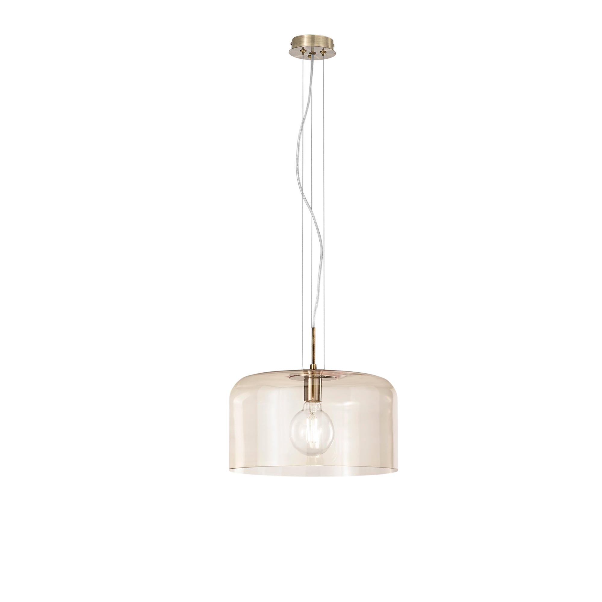 GIBUS pendant light in amber glass Ø 40 cm - Luce Ambiente e Design