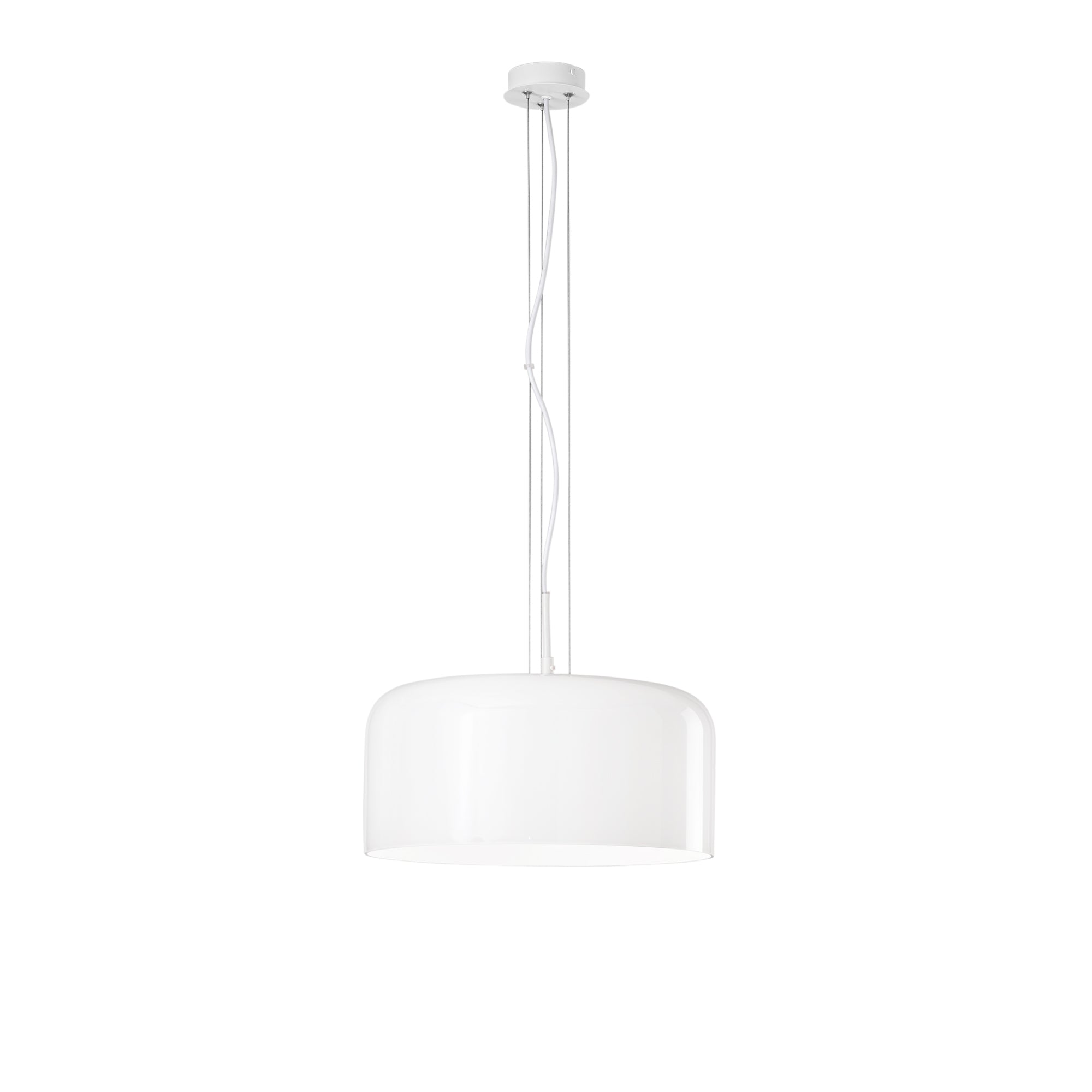 GIBUS pendant light in white glass Ø 40 cm - Luce Ambiente e Design
