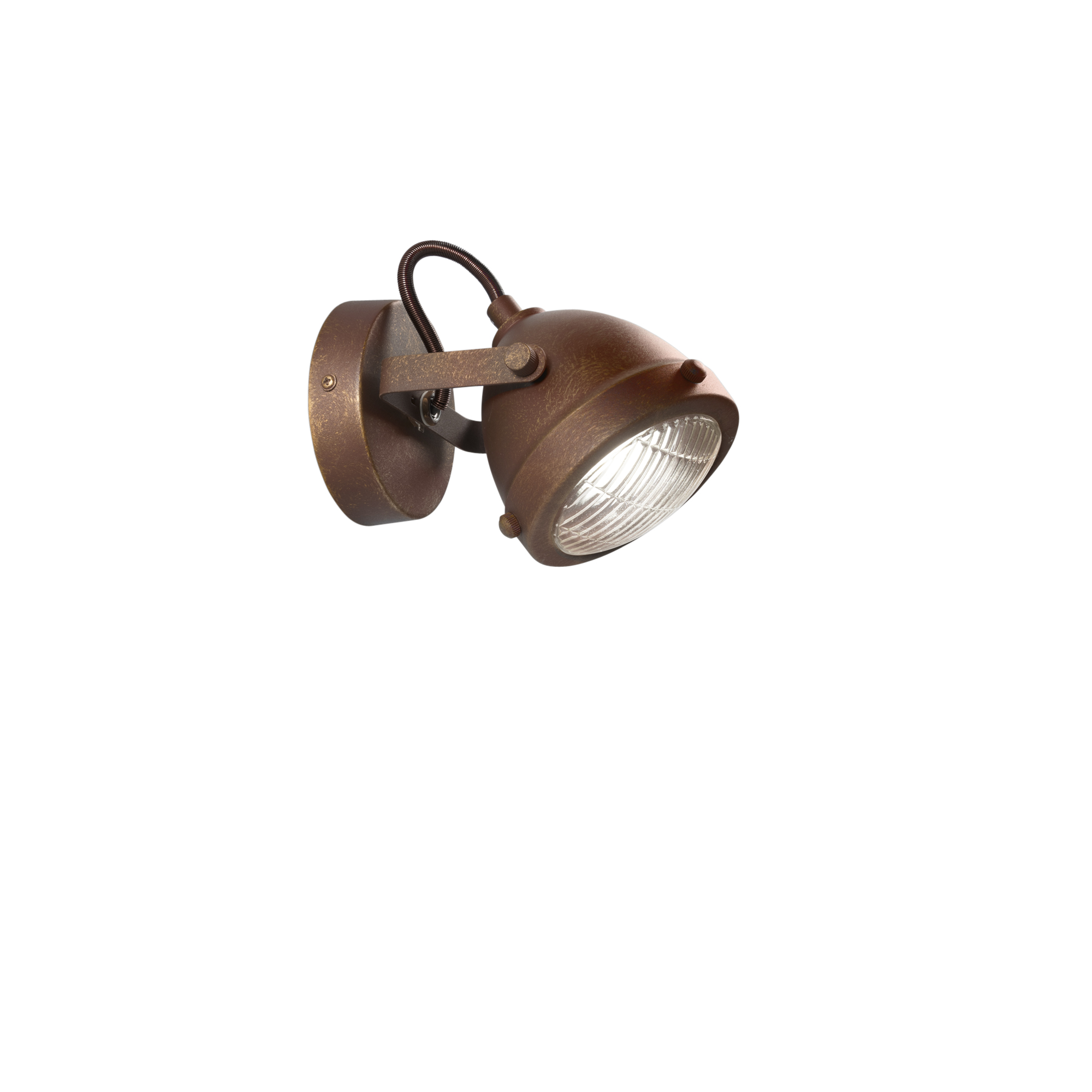 HABANA wall light in rust metal with glass diffuser - Luce Ambiente e Design