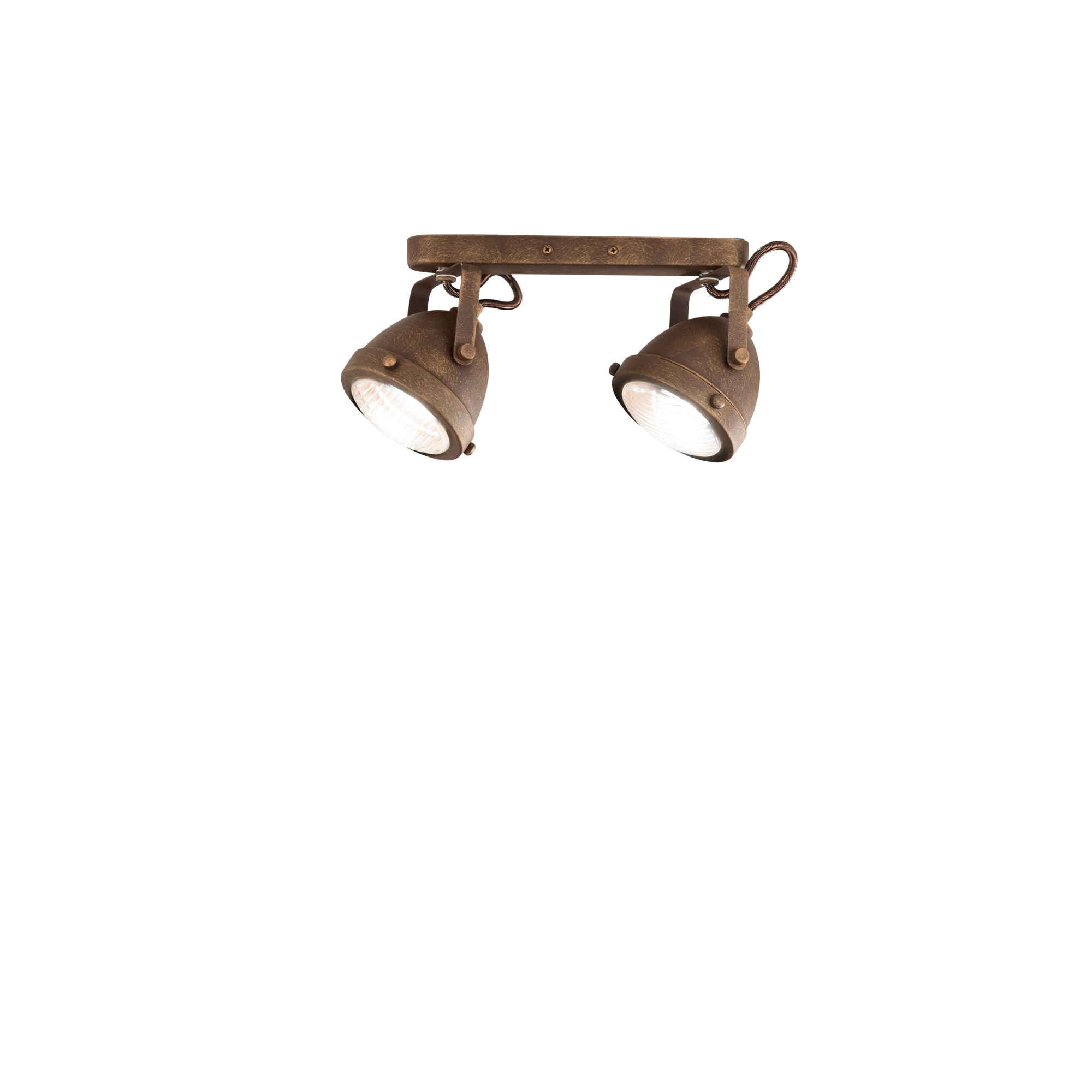 HABANA wall light in rust metal with two glass diffusers - Luce Ambiente e Design