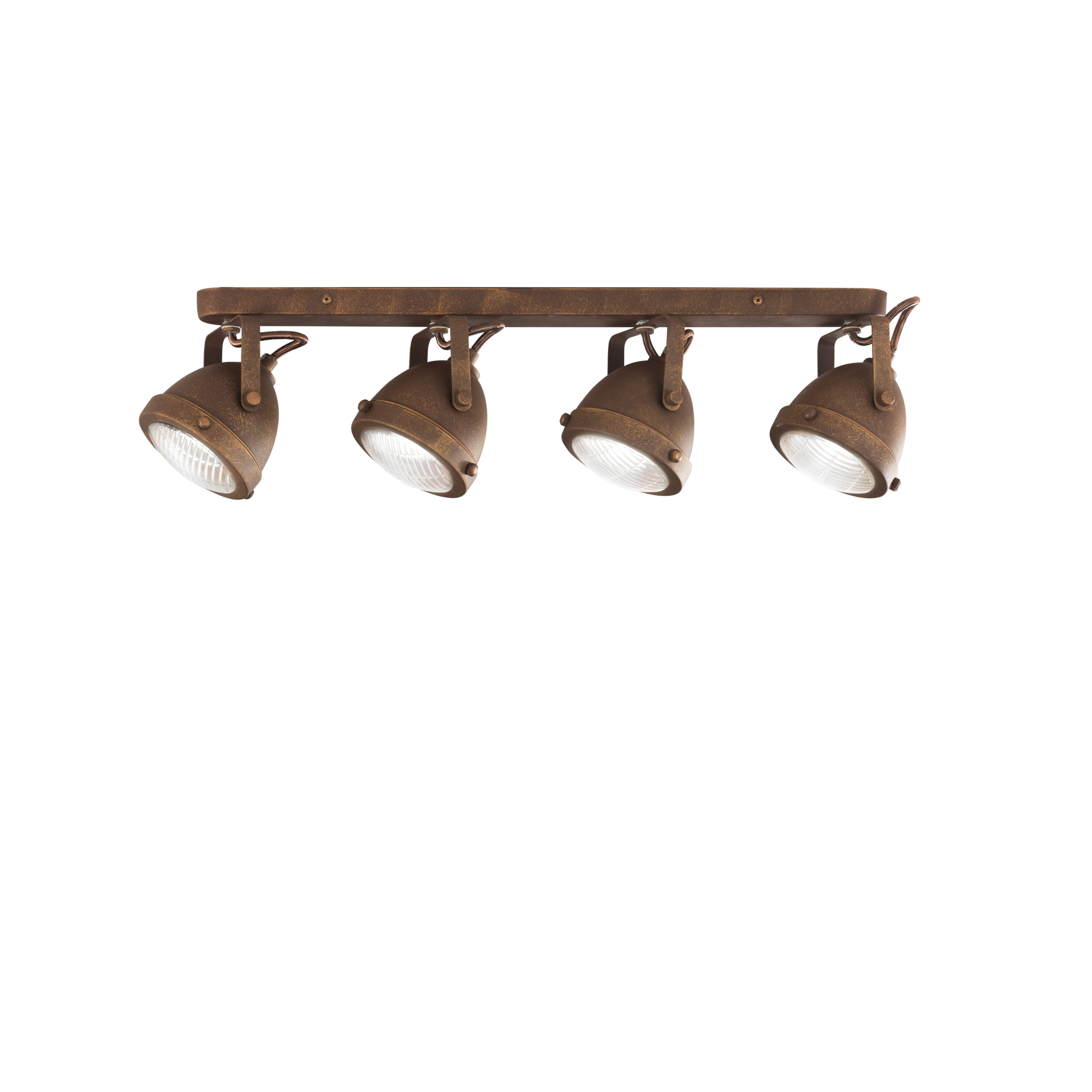 HABANA wall light in rust metal with four glass diffusers - Luce Ambiente e Design
