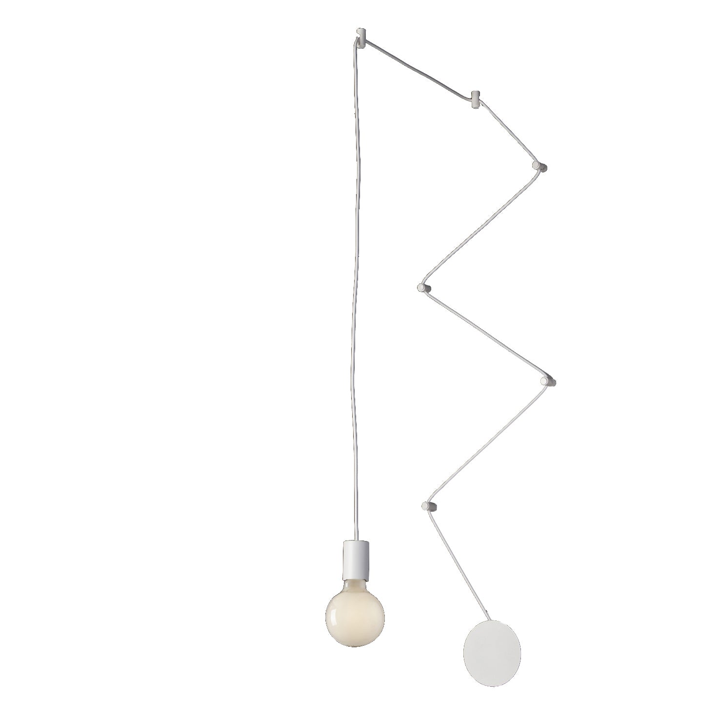 HABITAT ceiling light with adjustable white cable and single light point - Luce Ambiente e Design