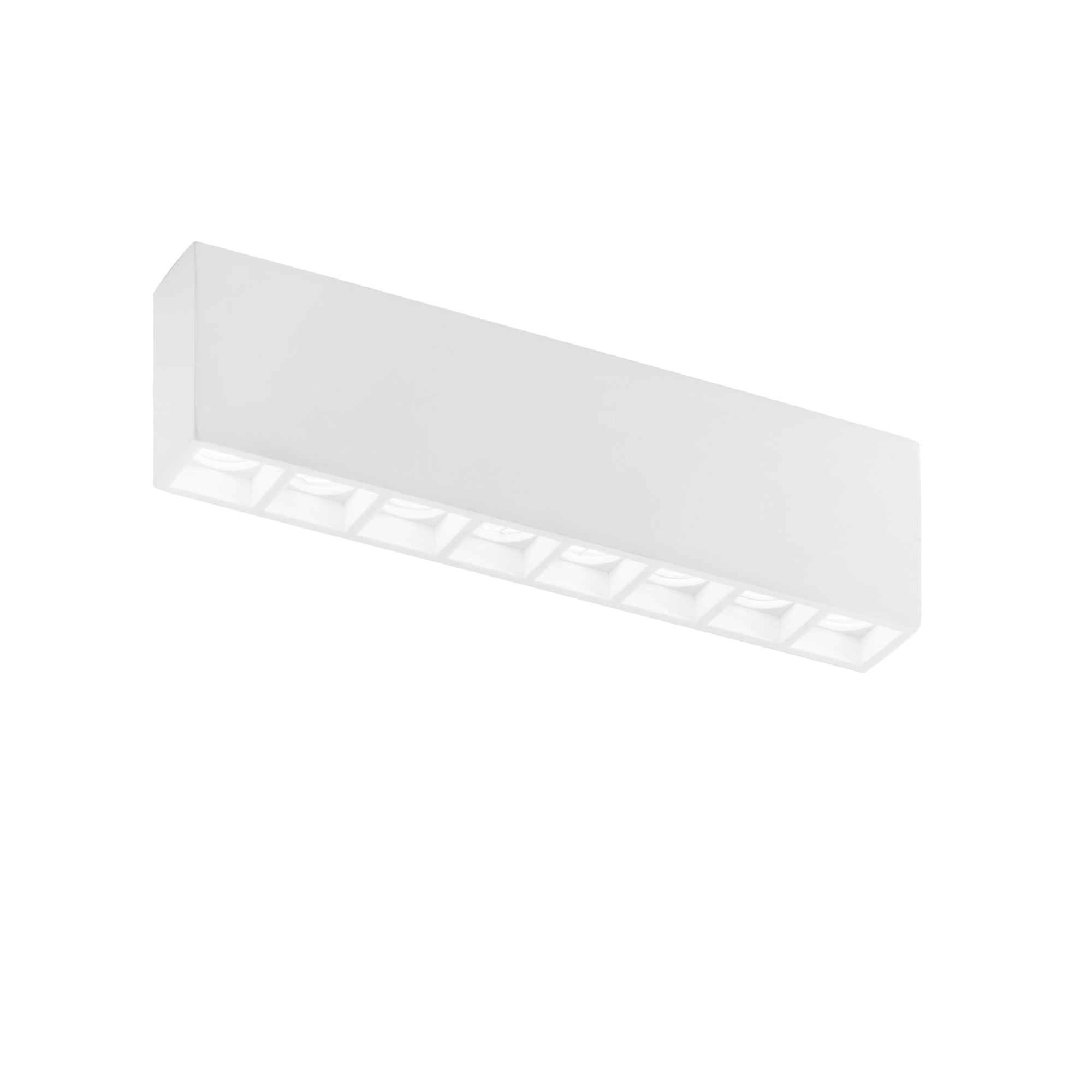 HAPIS modular rectangular ceiling light in paintable white plaster, 8 light points - Luce Ambiente e Design
