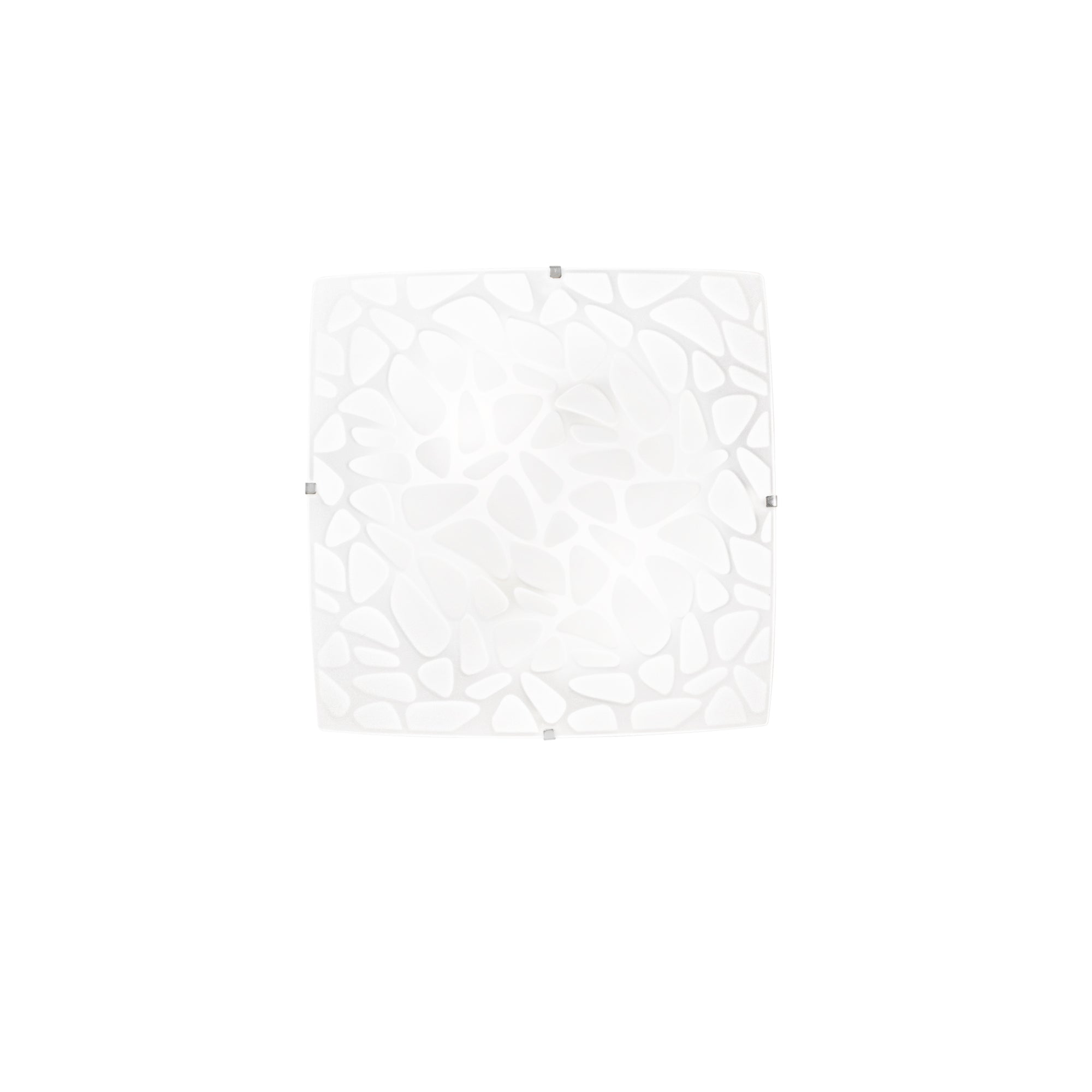 ISLAND ceiling light in decorated glass with chrome hooks 30 cm - Luce Ambiente e Design