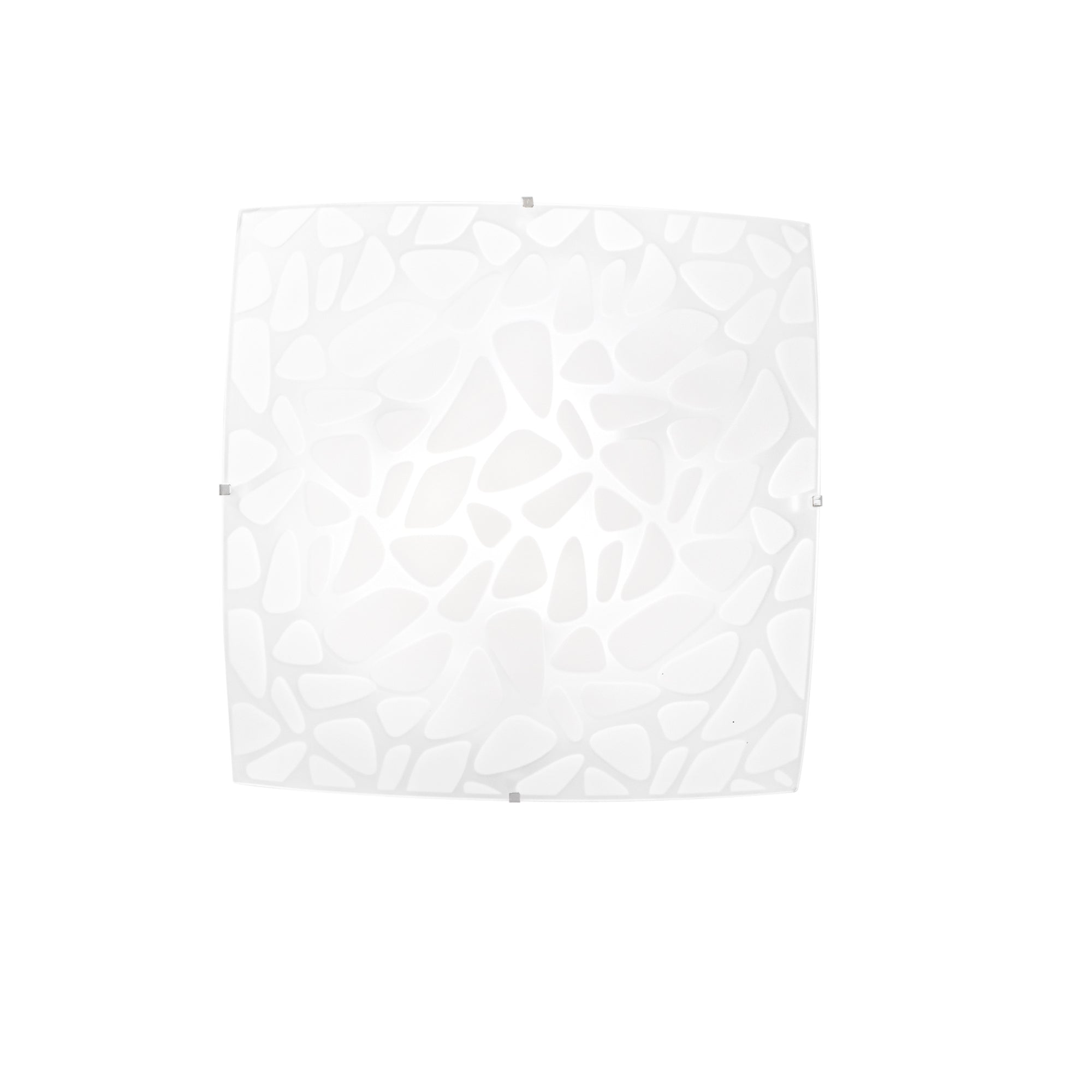 ISLAND ceiling light in decorated glass with chrome hooks 50 cm - Luce Ambiente e Design