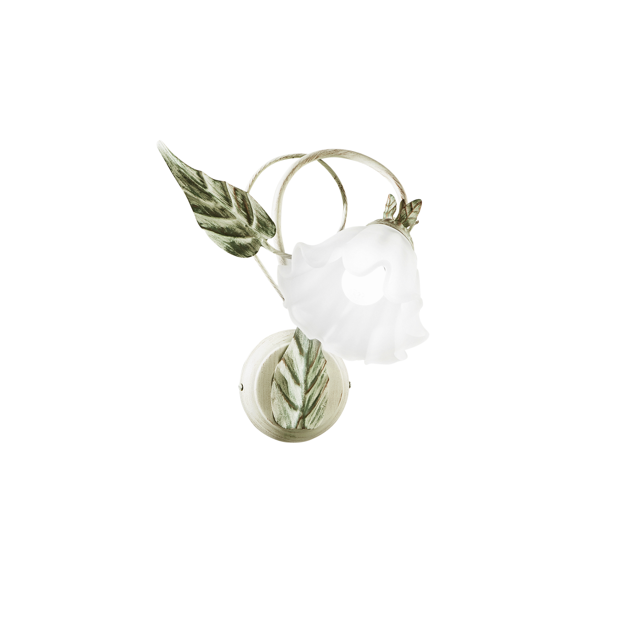 ISOTTA wall light in ivory metal with white glass diffuser - Luce Ambiente e Design