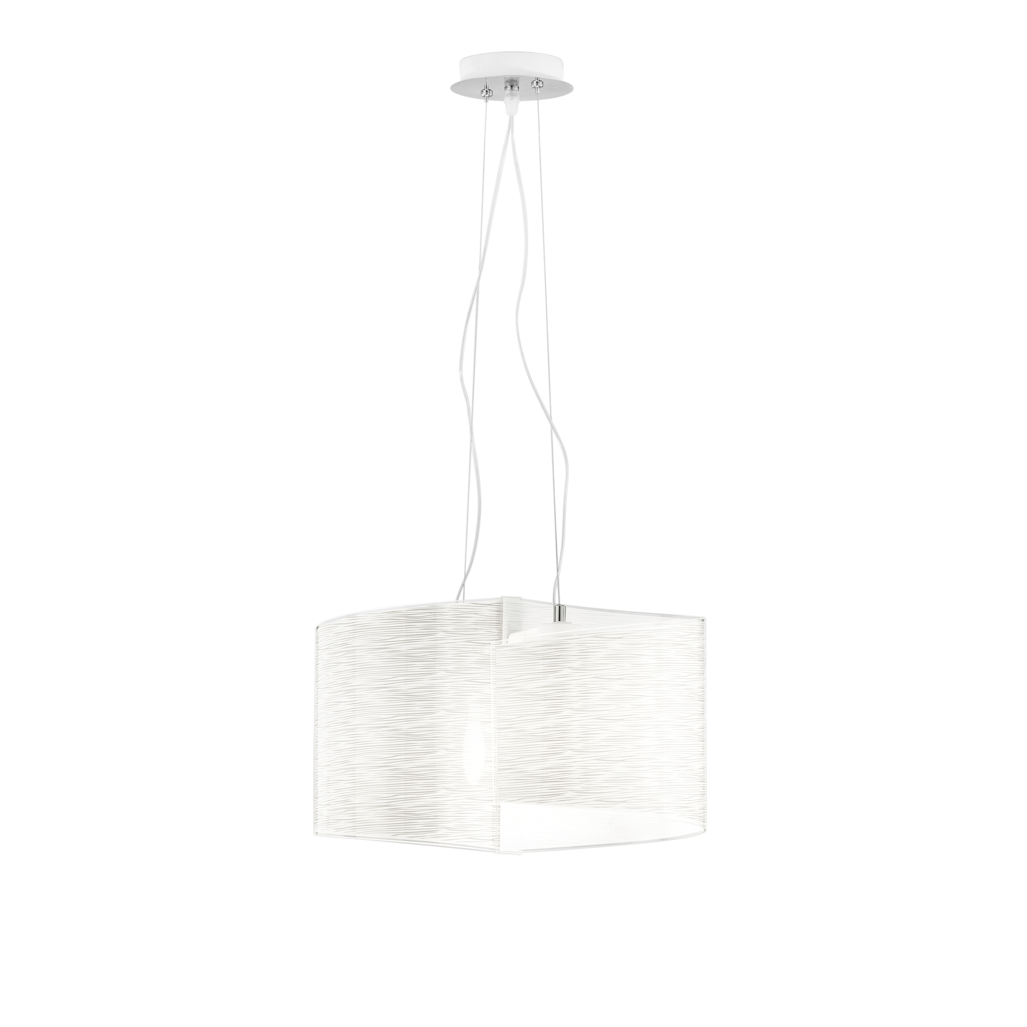 JOYCE pendant in white glass 45 cm - Luce Ambiente e Design