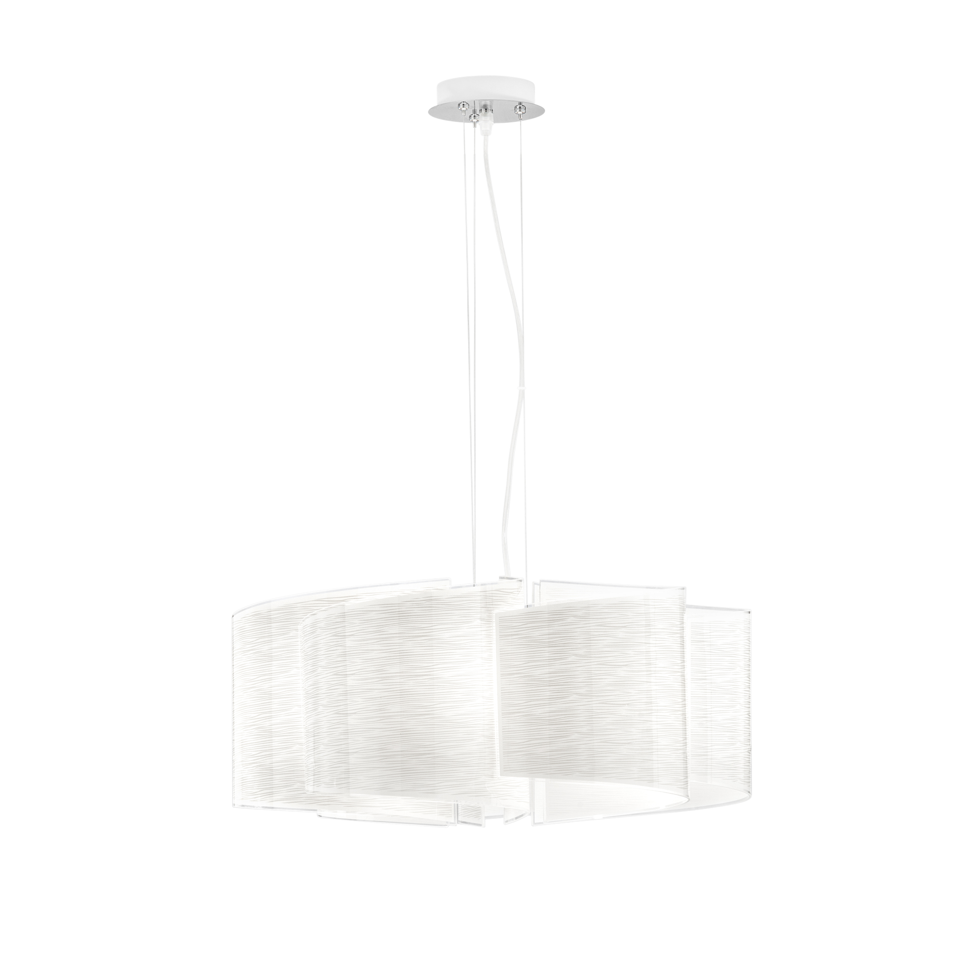 JOYCE pendant in white glass 60 cm - Luce Ambiente e Design