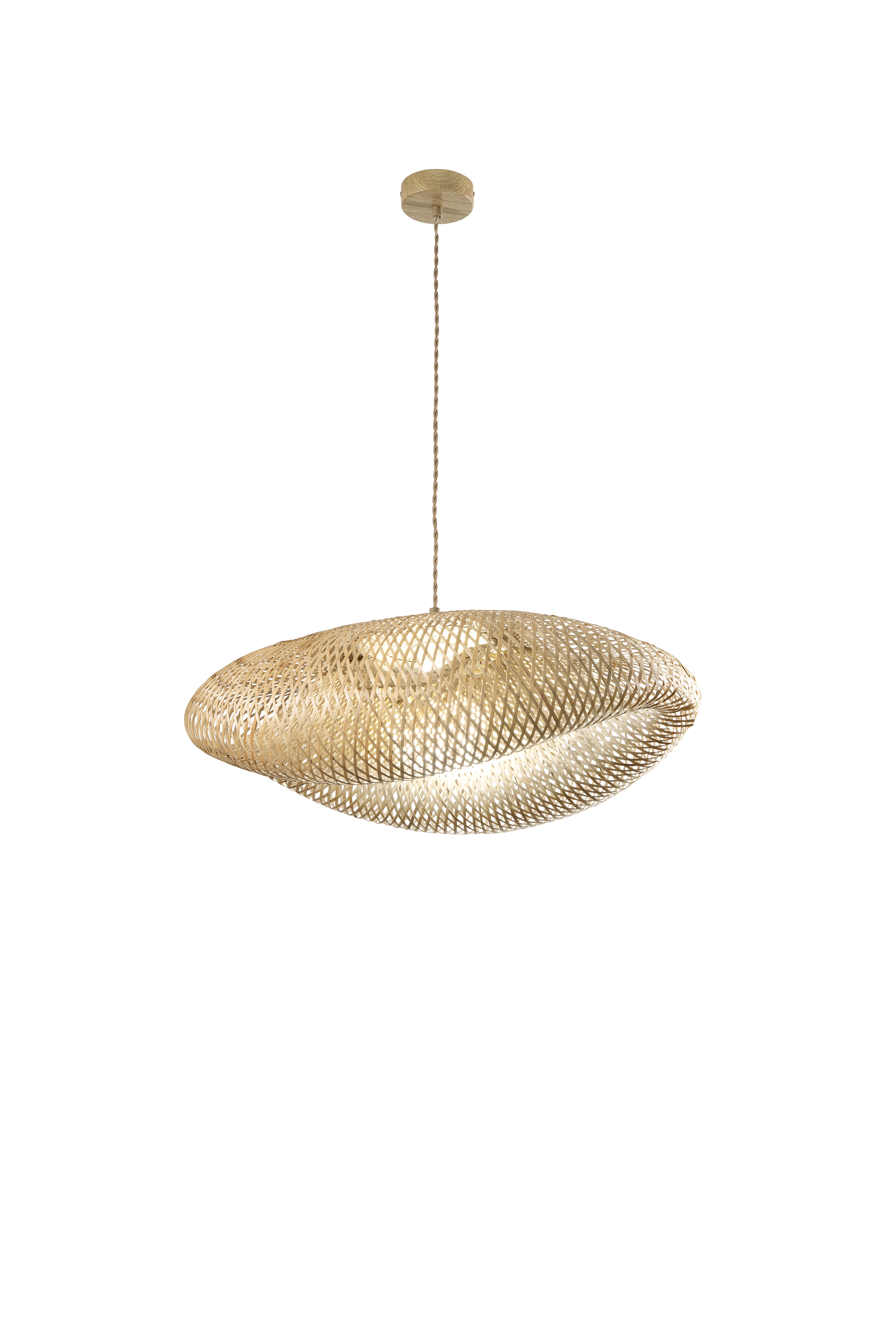 KAYAK pendant light in natural bamboo - Luce Ambiente e Design