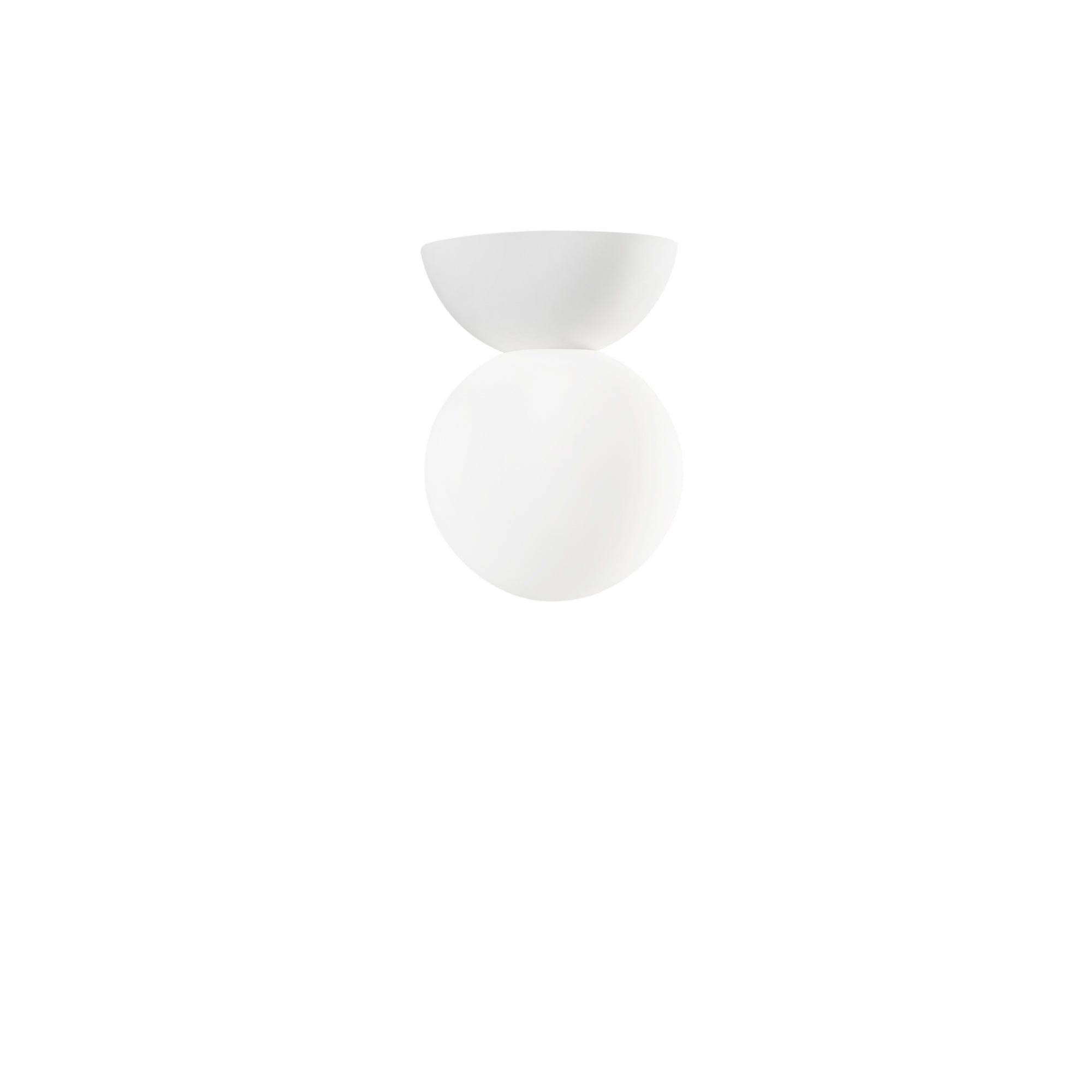KISS ceiling light in white plaster and acrylic - Luce Ambiente e Design
