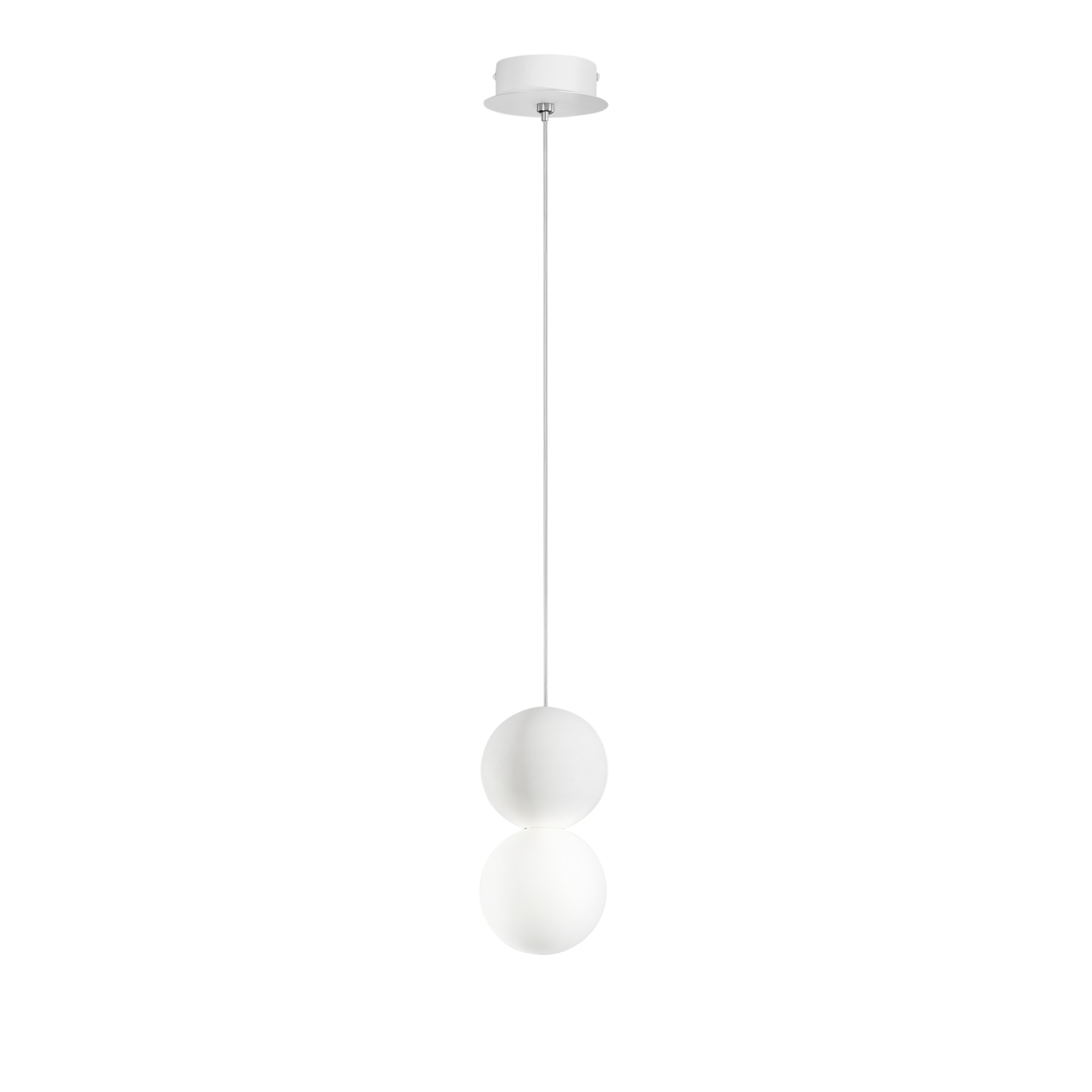 KISS pendant light in plaster and white acrylic - Luce Ambiente e Design