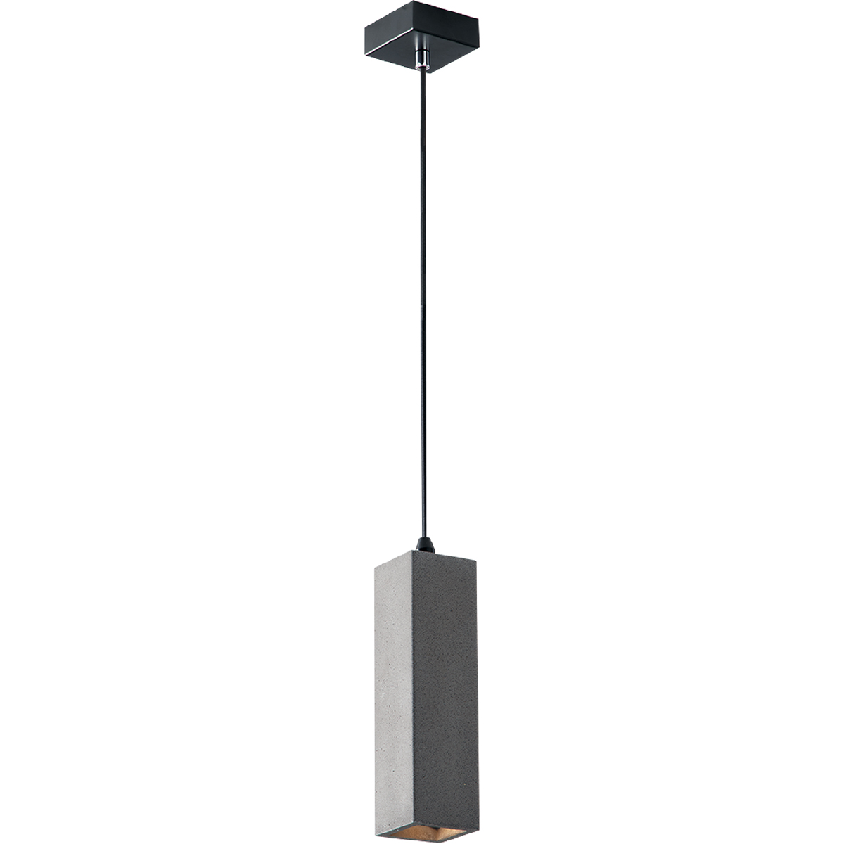 KRUK square pendant in grey concrete - Luce Ambiente e Design