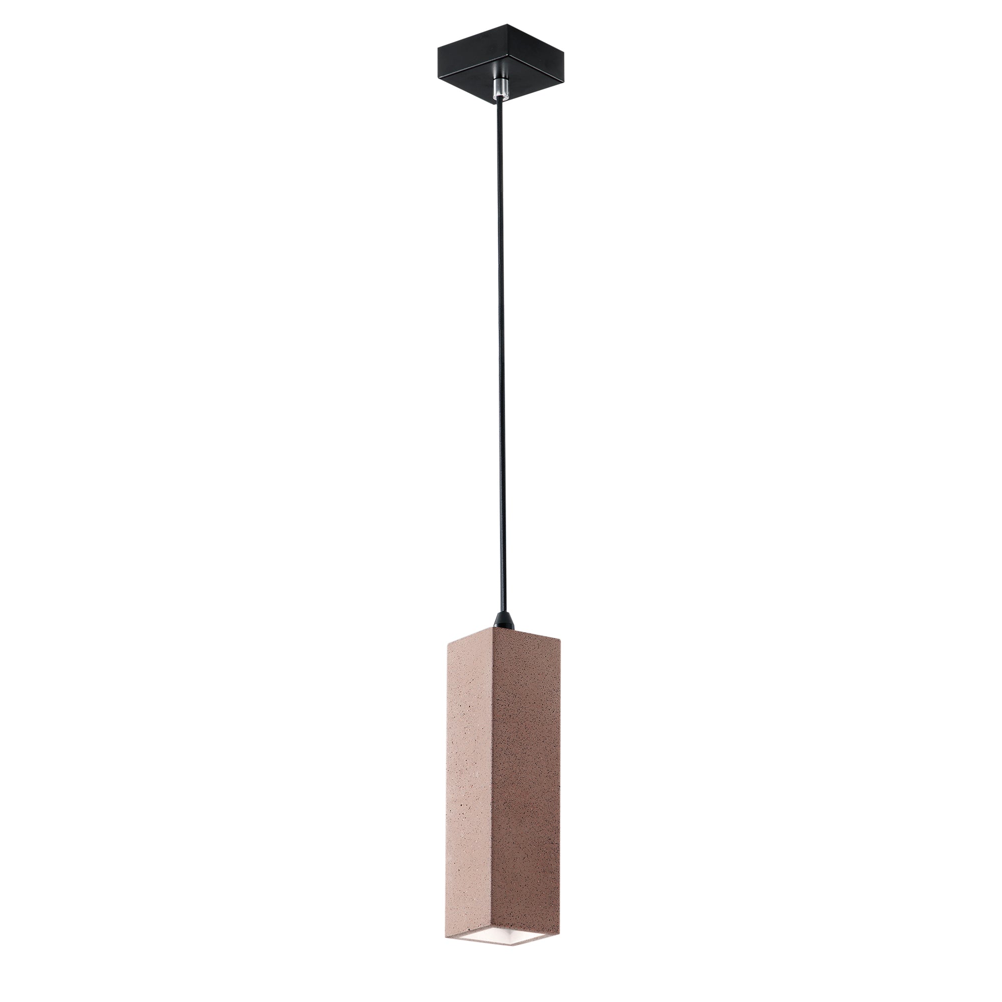 KRUK square pendant in brick concrete - Luce Ambiente e Design