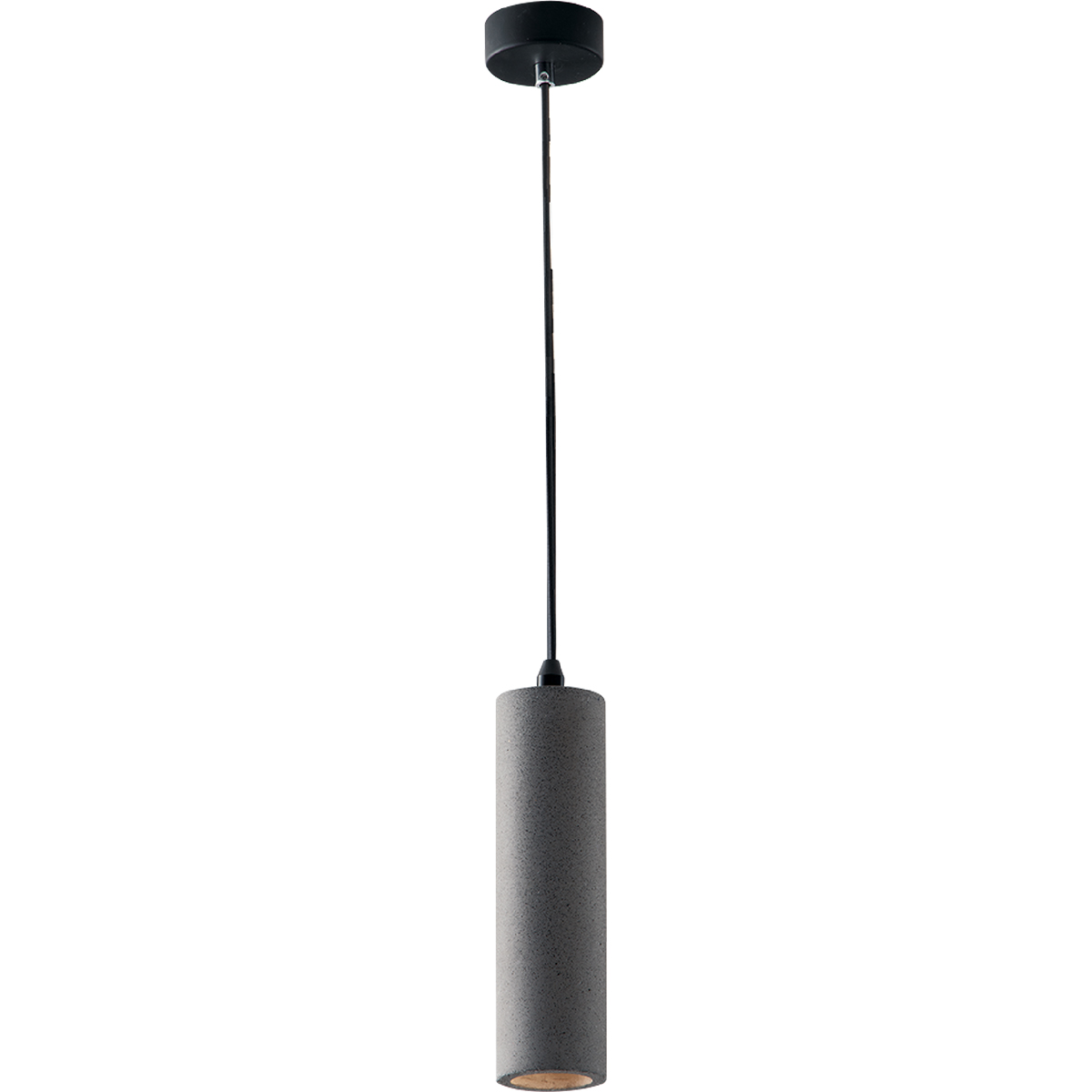 KRUK cylindrical pendant in grey concrete - Luce Ambiente e Design