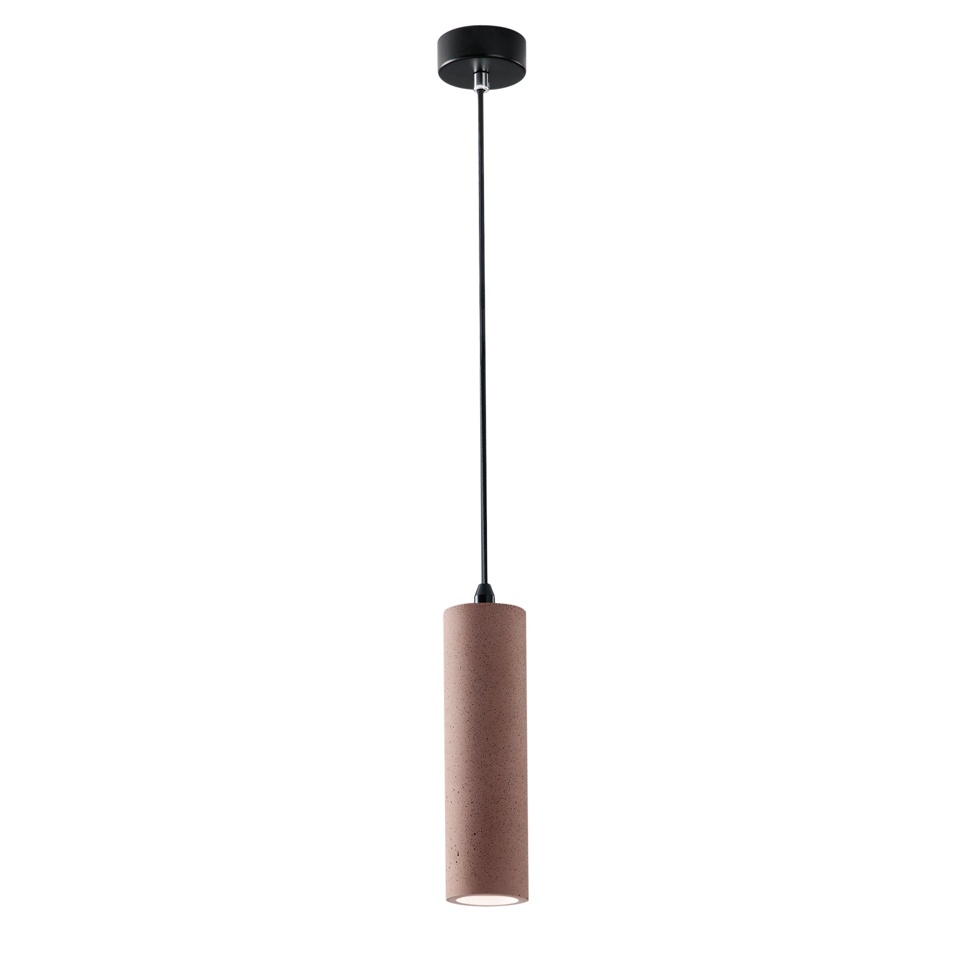 KRUK cylindrical pendant in brick concrete - Luce Ambiente e Design
