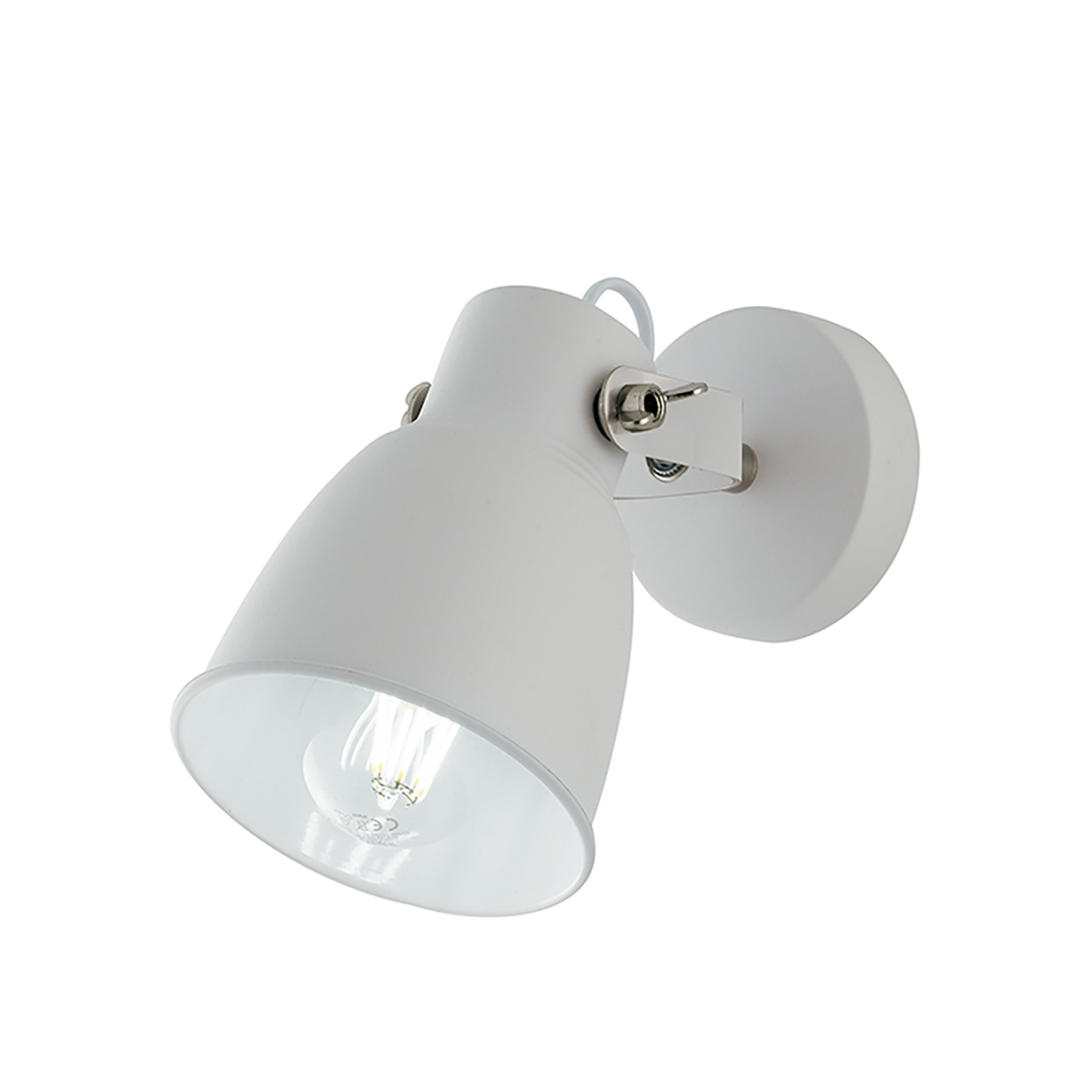 LEGEND wall light in white metal with nickel finish - Luce Ambiente e Design