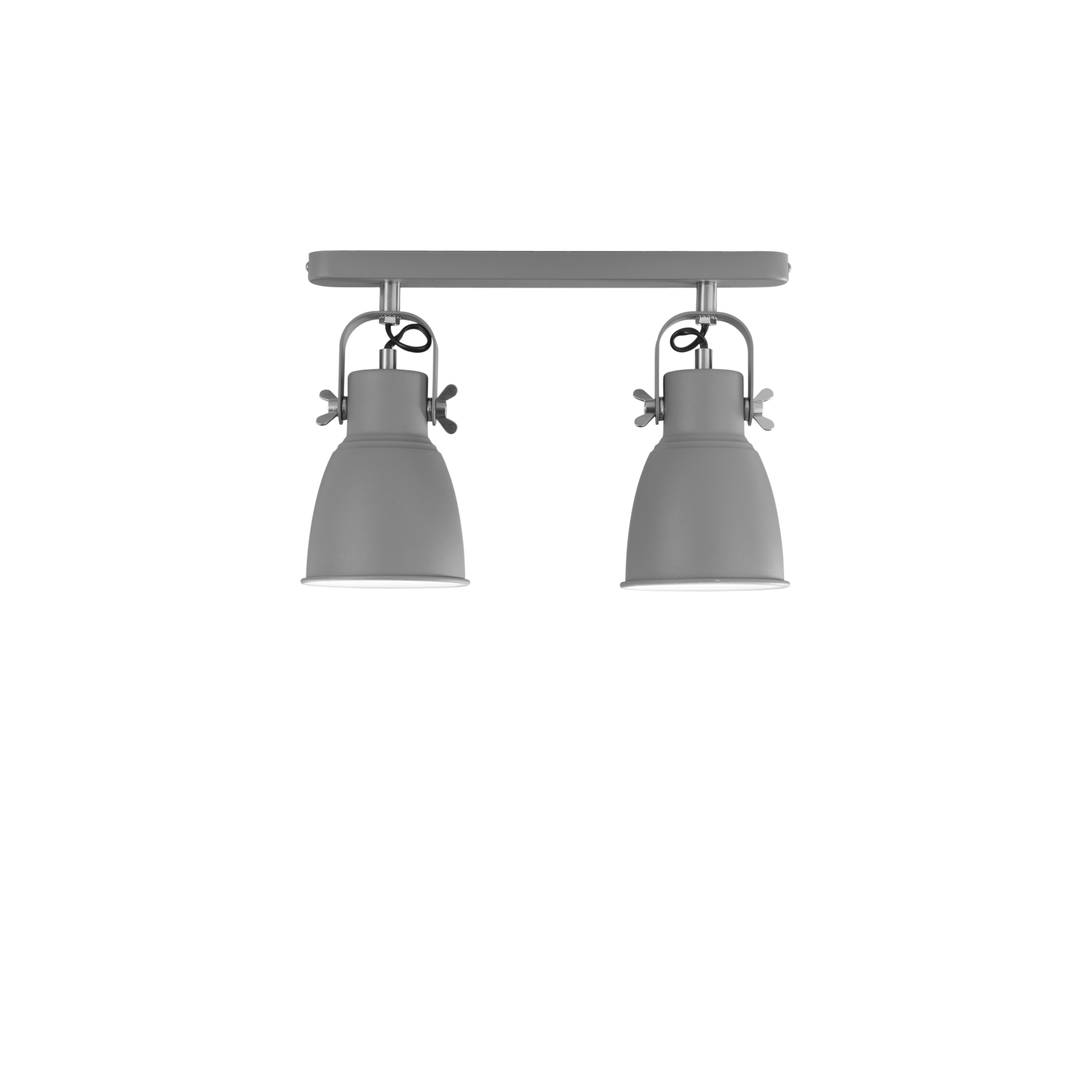 LEGEND wall light in grey metal with white interior and two adjustable lights - Luce Ambiente e Design