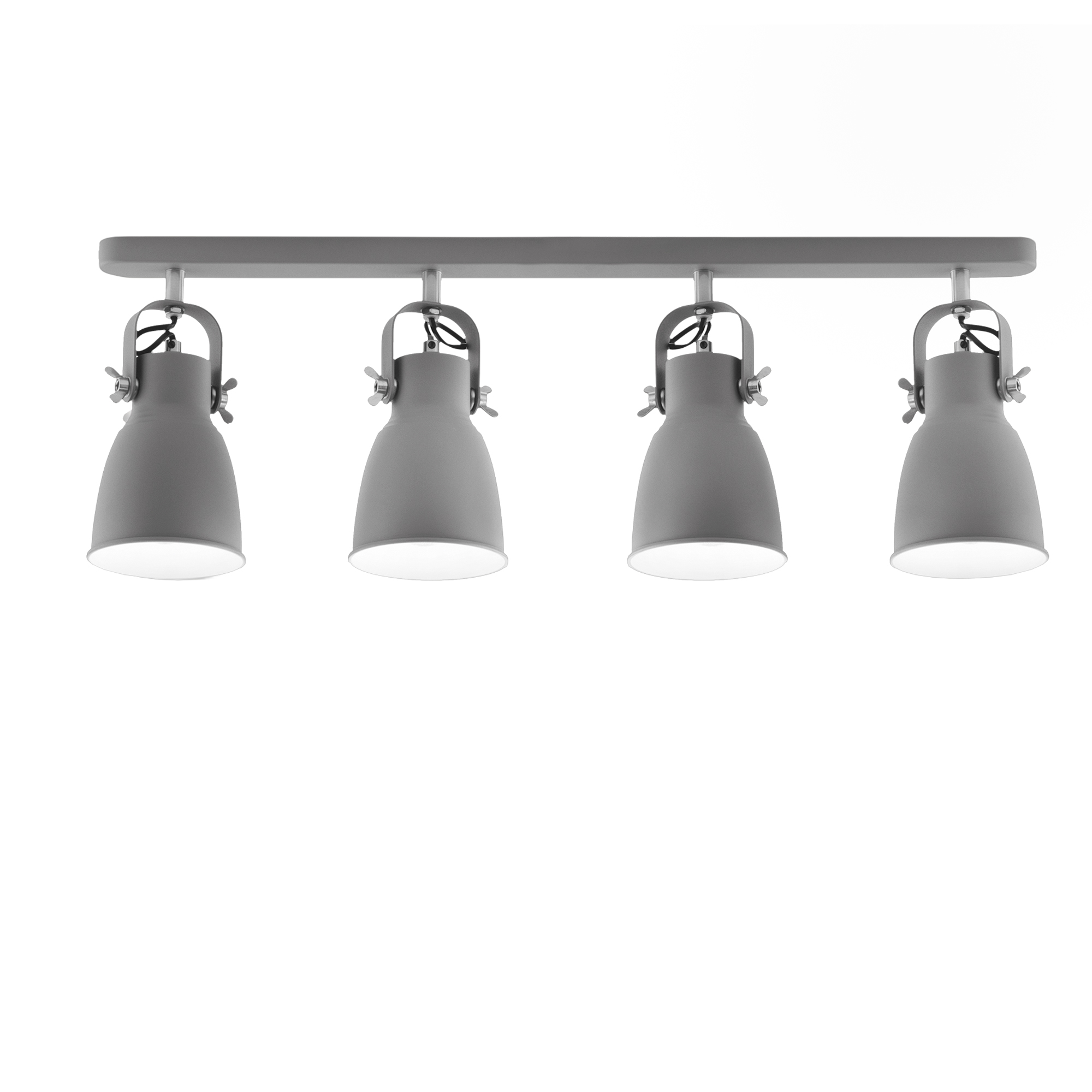 LEGEND wall light in grey and white metal with four adjustable lights - Luce Ambiente e Design