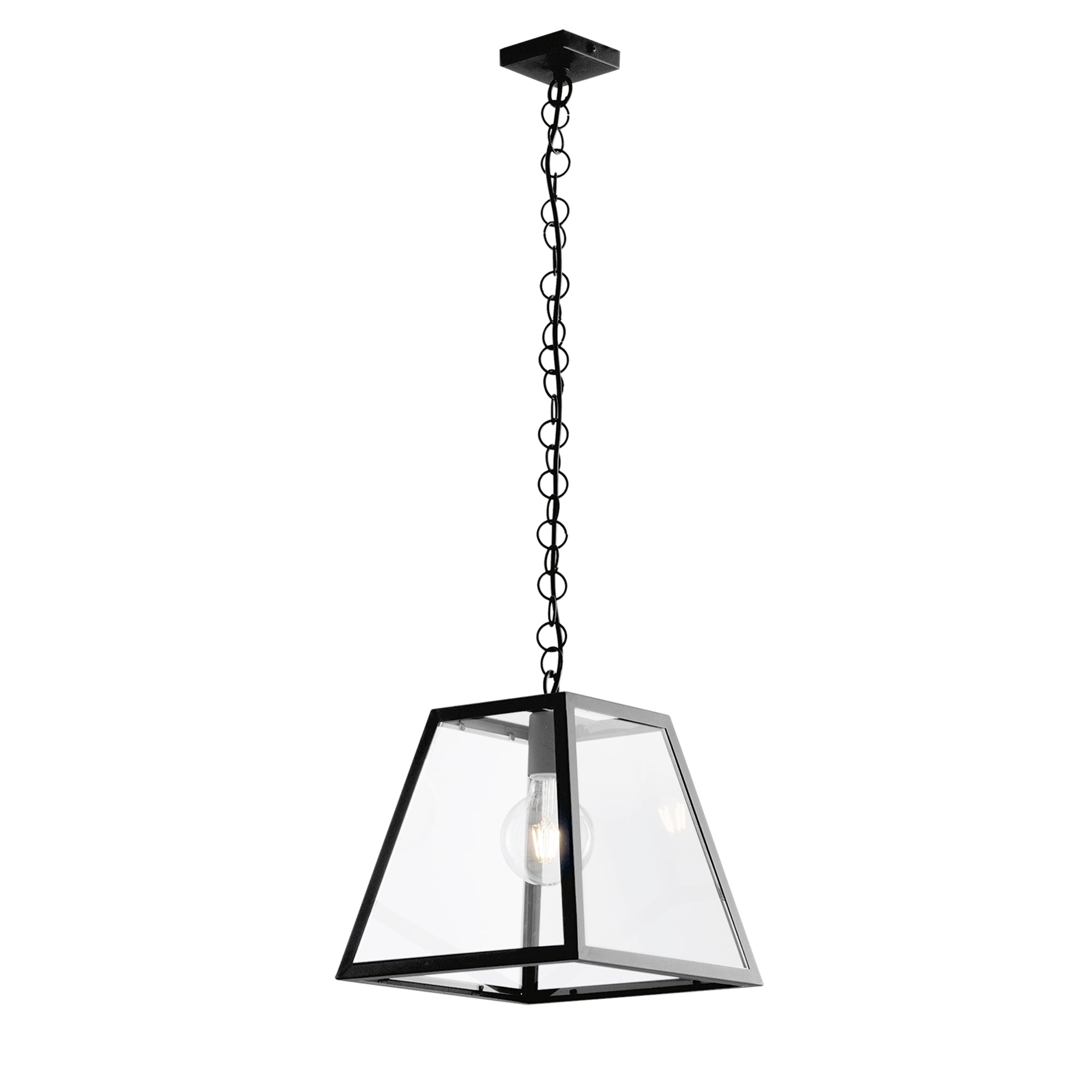 LEXINGTON pendant in black metal and glass - Luce Ambiente e Design