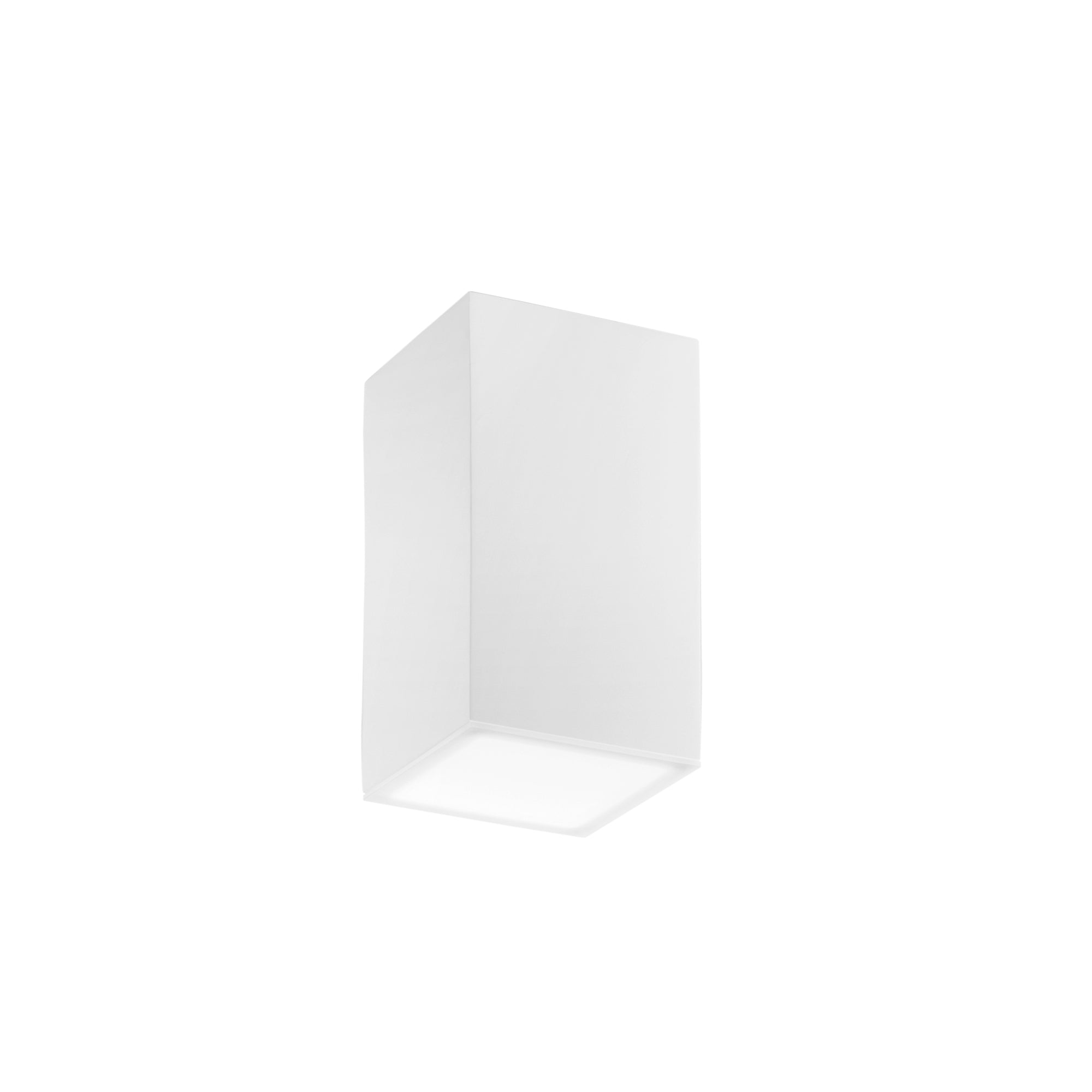LIVING rectangular ceiling light in paintable white plaster h20 x 11 cm - Luce Ambiente e Design