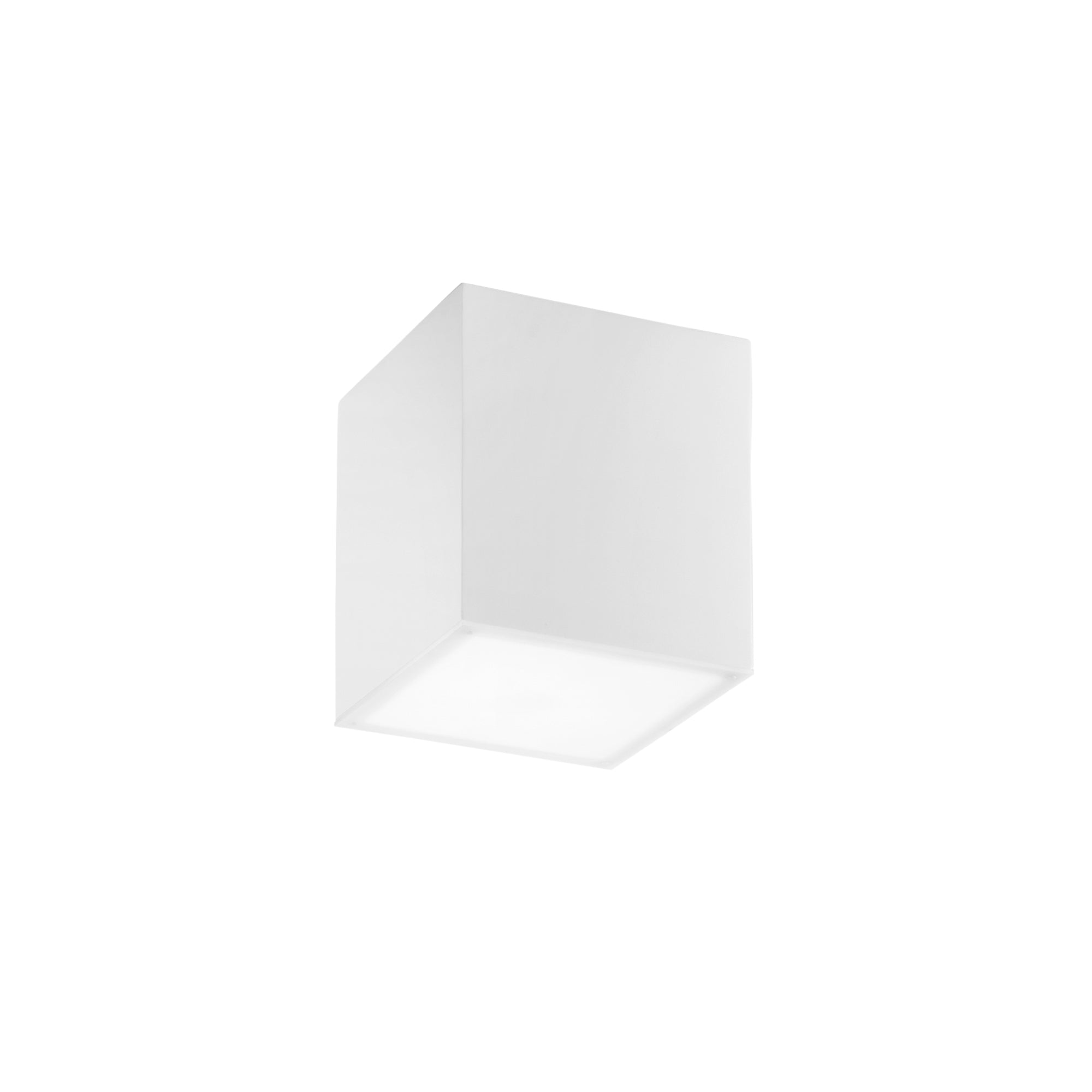 LIVING square ceiling light in paintable white plaster 14 cm - Luce Ambiente e Design