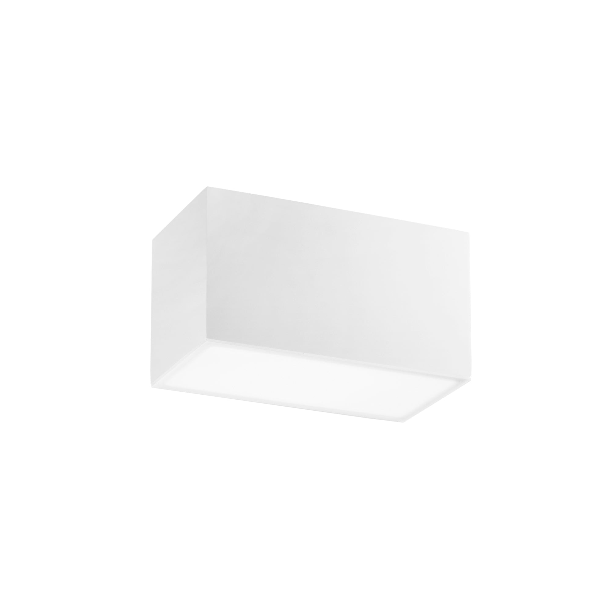 LIVING rectangular ceiling light in paintable white plaster h13 x 23 cm - Luce Ambiente e Design