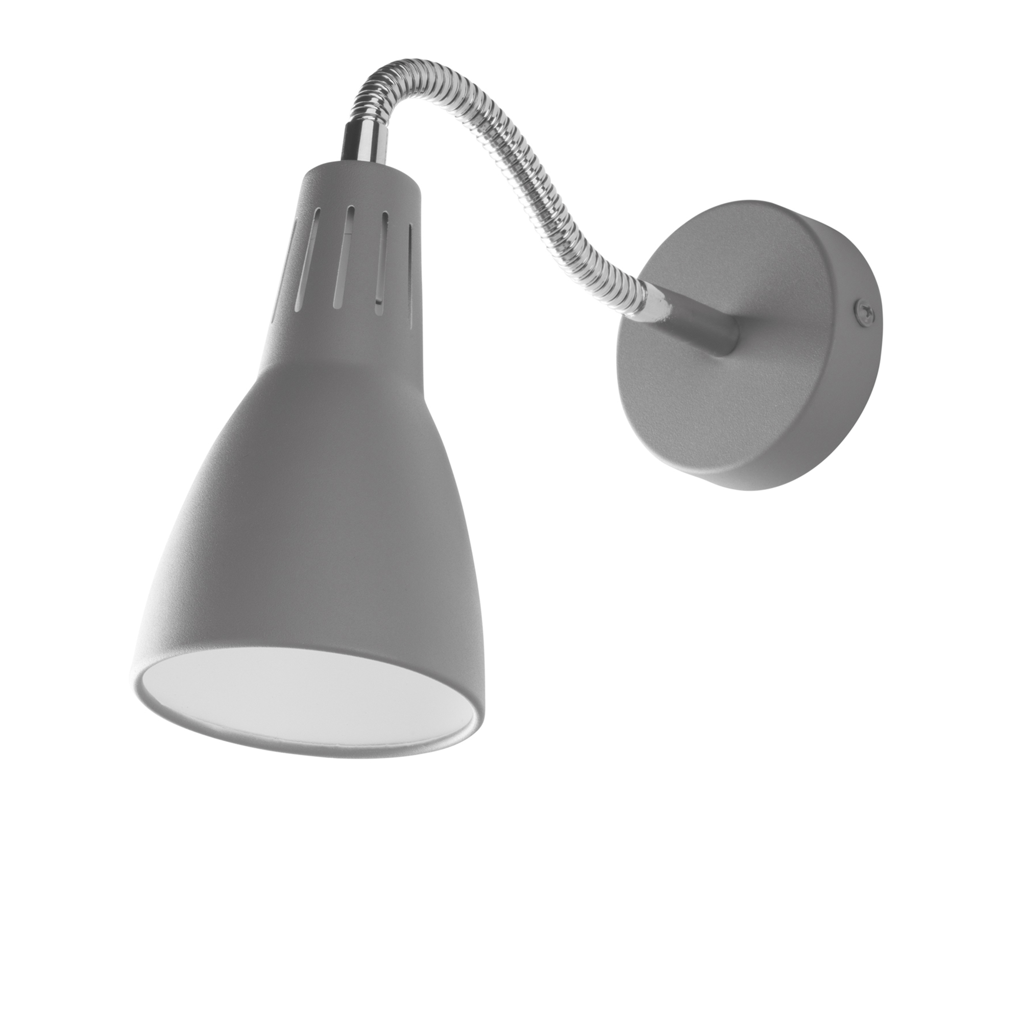LOGIKO wall light in grey metal with adjustable diffuser - Luce Ambiente e Design