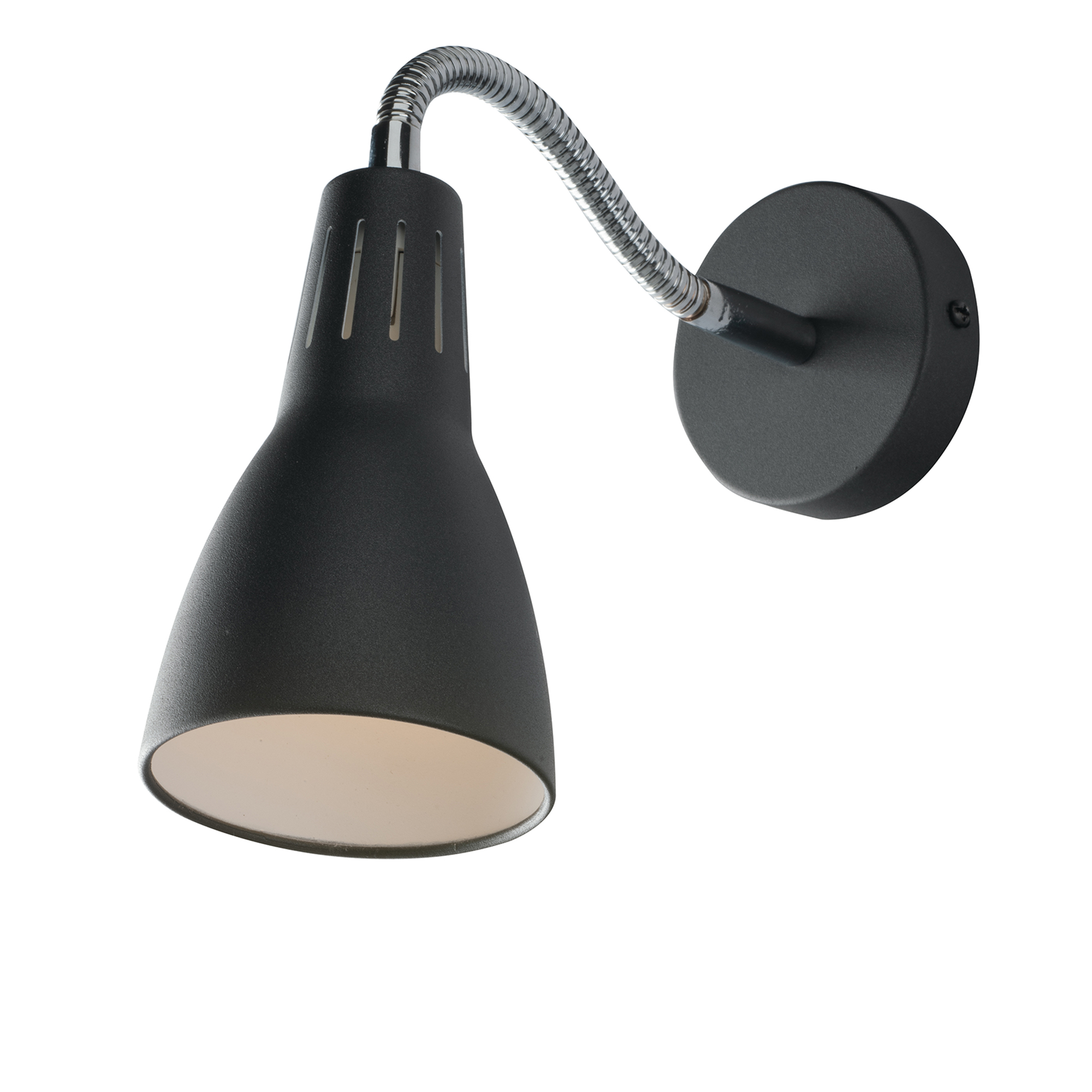 LOGIKO wall light in black metal with adjustable diffuser - Luce Ambiente e Design
