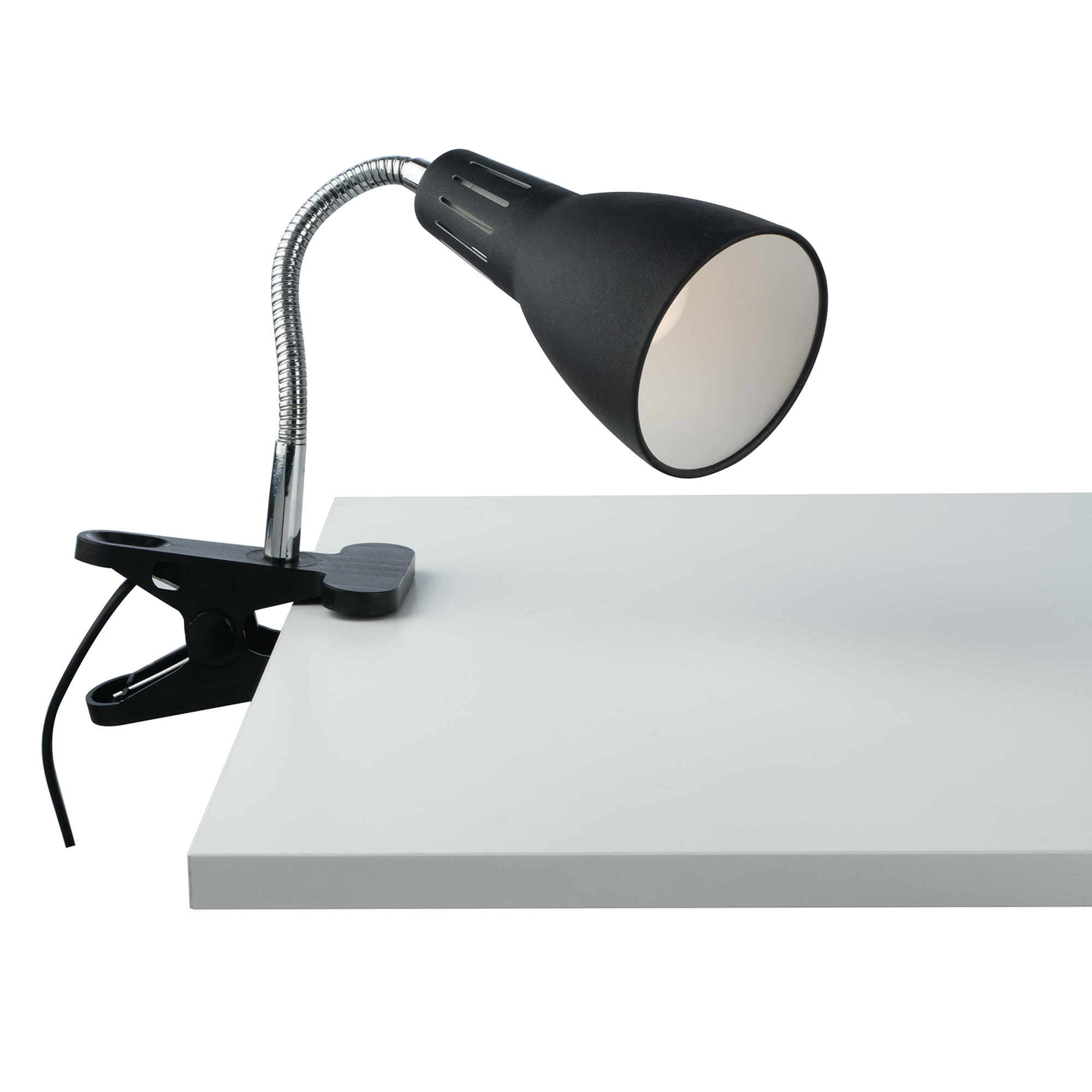 LOGIKO wall light in black metal with adjustable diffuser and clip - Luce Ambiente e Design