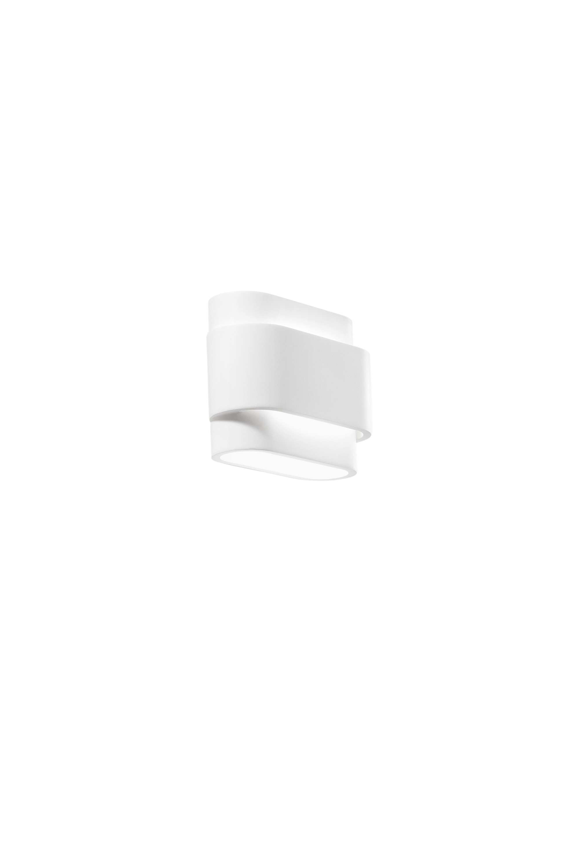 Loop wall light in plaster with up-and-down light - Luce Ambiente e Design
