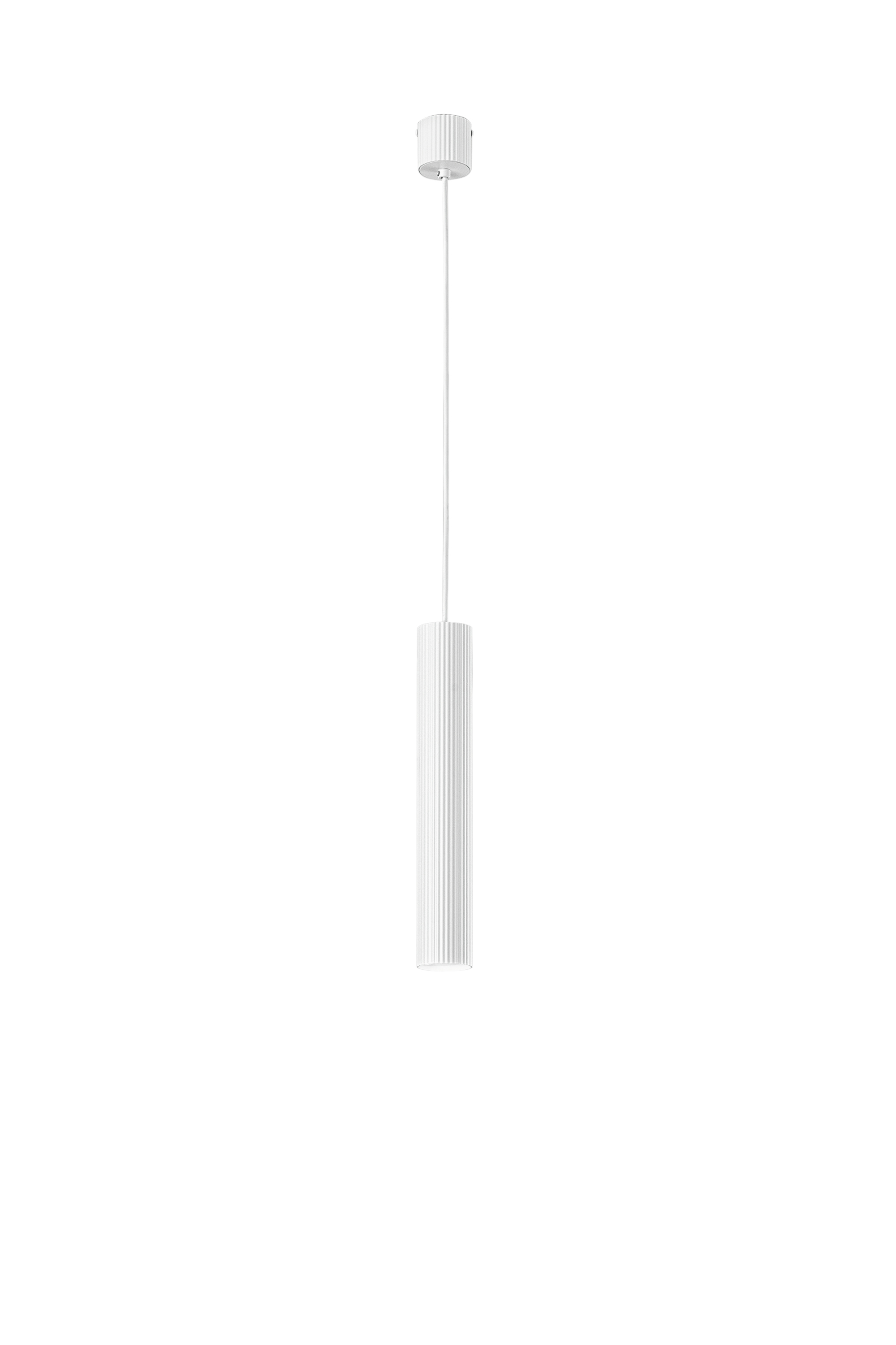 LORD pendant in white steel and aluminium single light h240 cm - Luce Ambiente e Design
