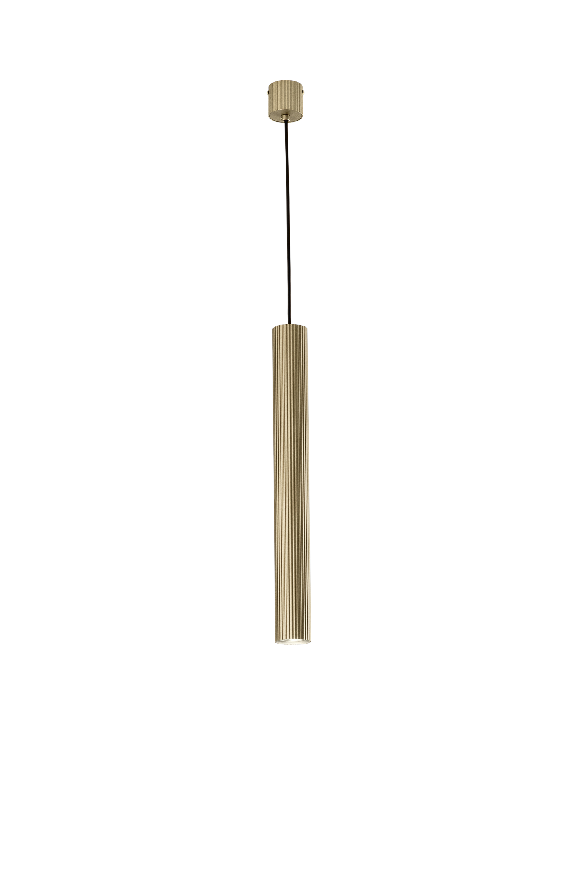 LORD pendant in gold steel and aluminium single light h255 cm - Luce Ambiente e Design