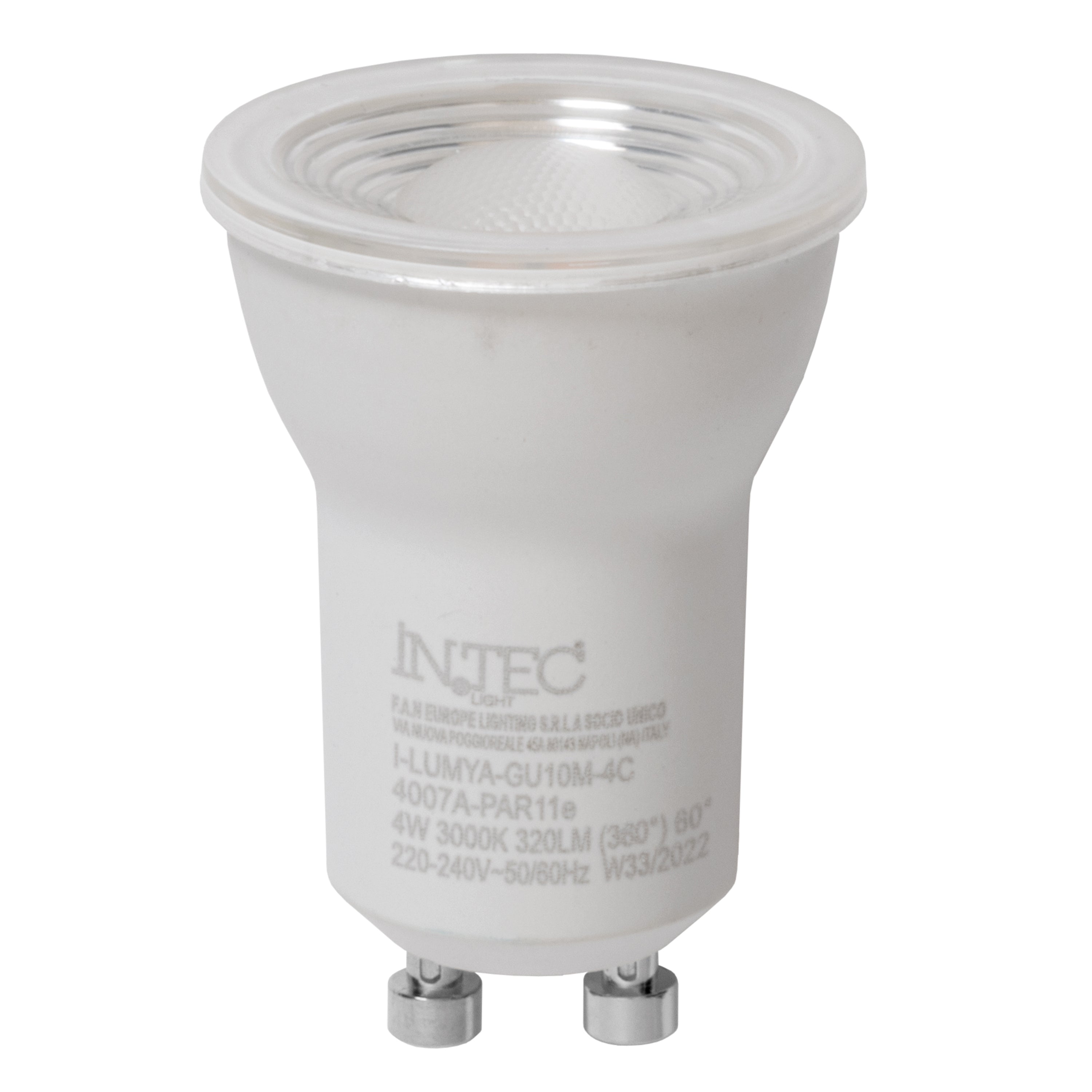 LED bulb GU10 4W 285LM - 3000K - Intec bulbs