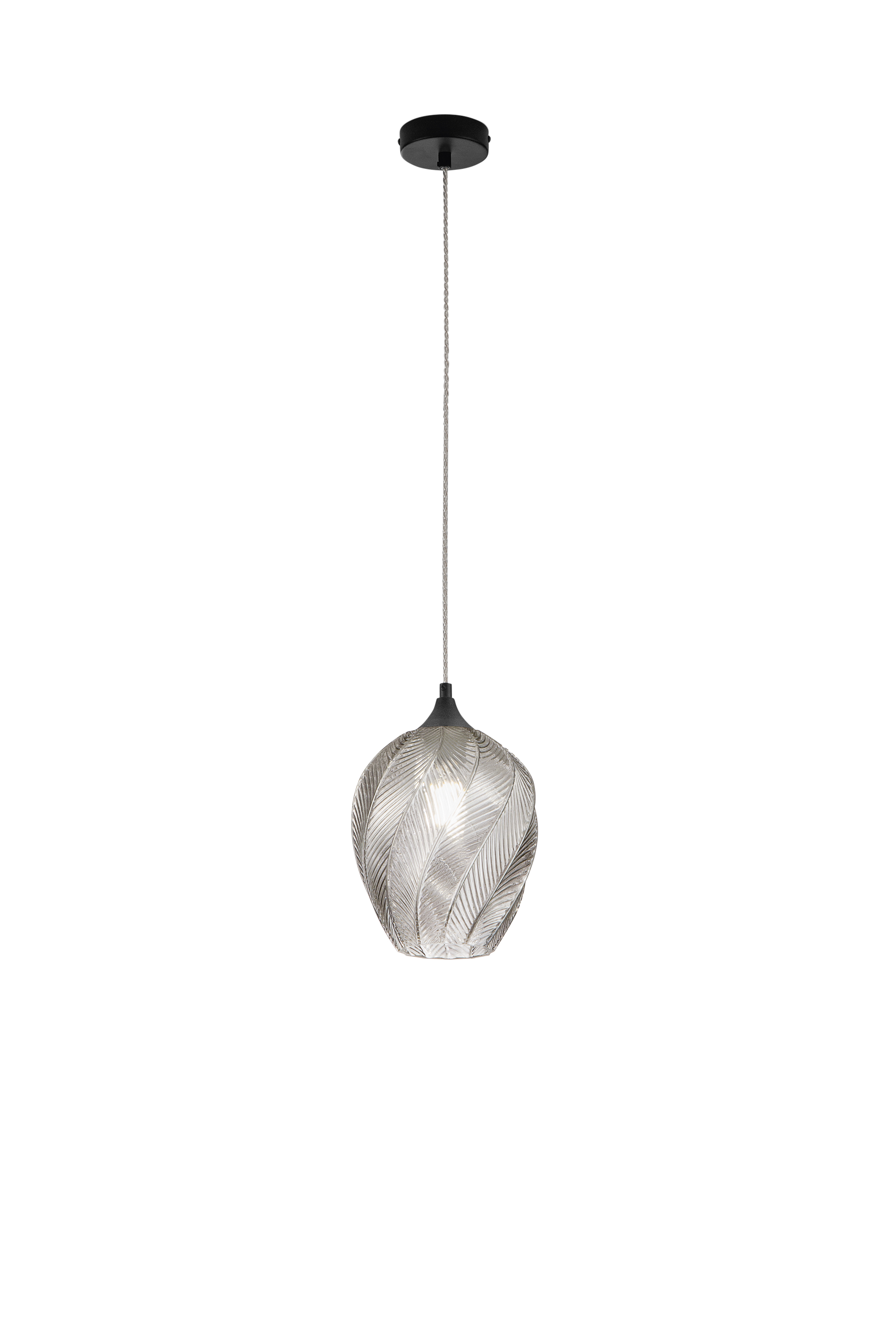 MAJESTY pendant in grey glass 1 light - Luce Ambiente e Design