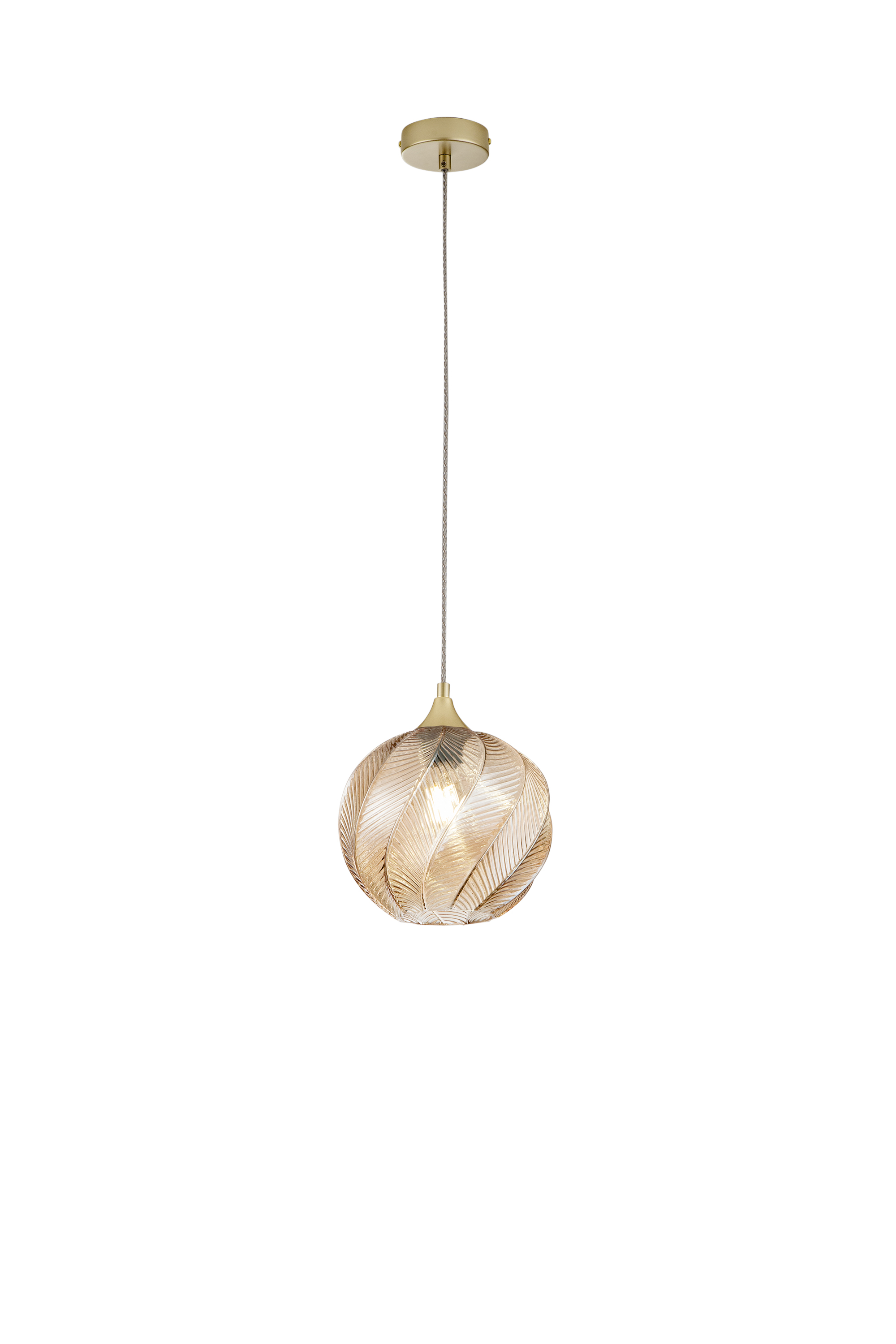 MAJESTY pendant in amber glass 1 light - Luce Ambiente e Design