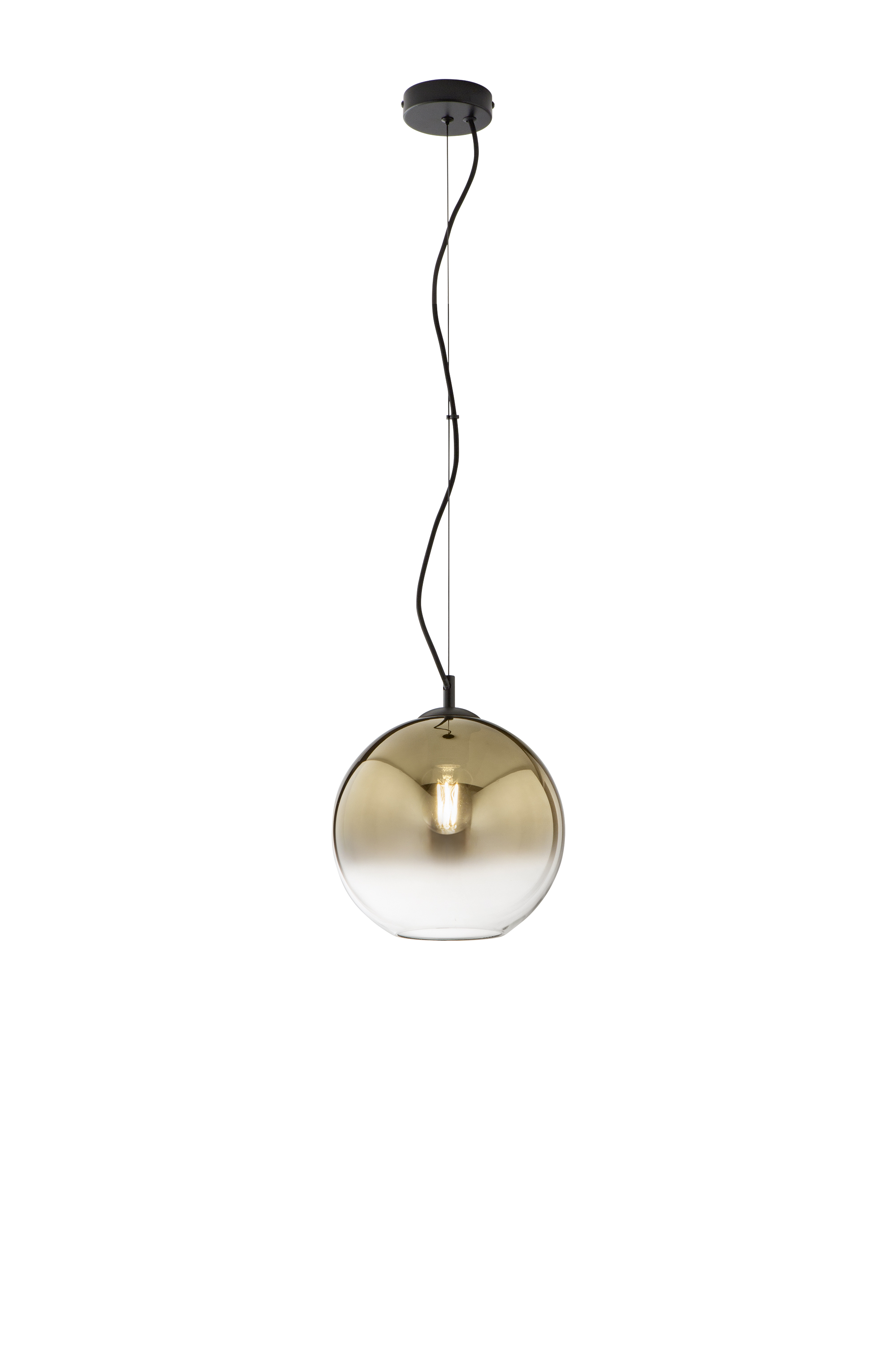 MARTE pendant in gold glass with shaded decoration 1 light Ø25 cm - Luce Ambiente e Design
