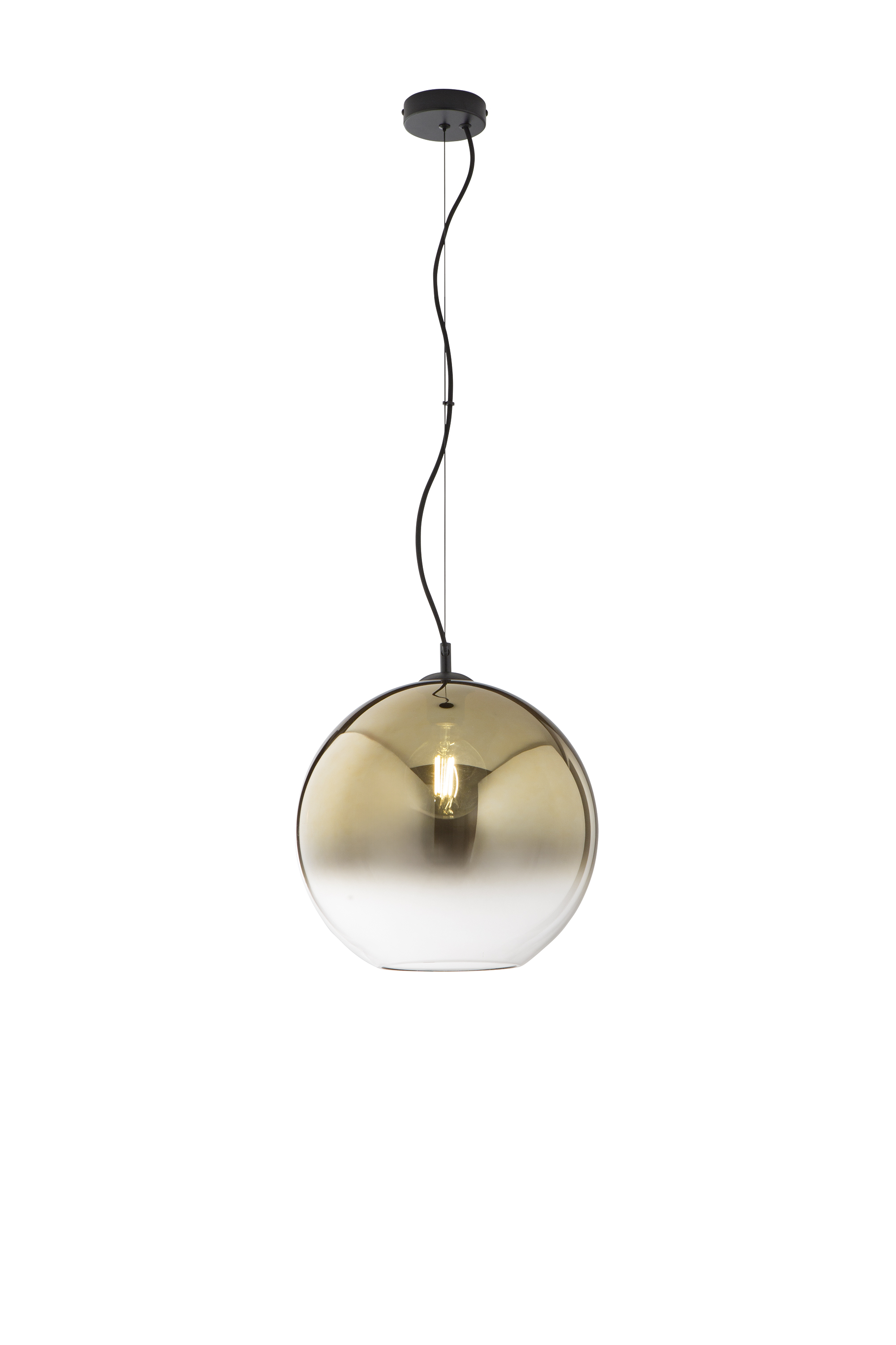 MARTE pendant in gold glass with shaded decoration 1 light Ø35 cm - Luce Ambiente e Design