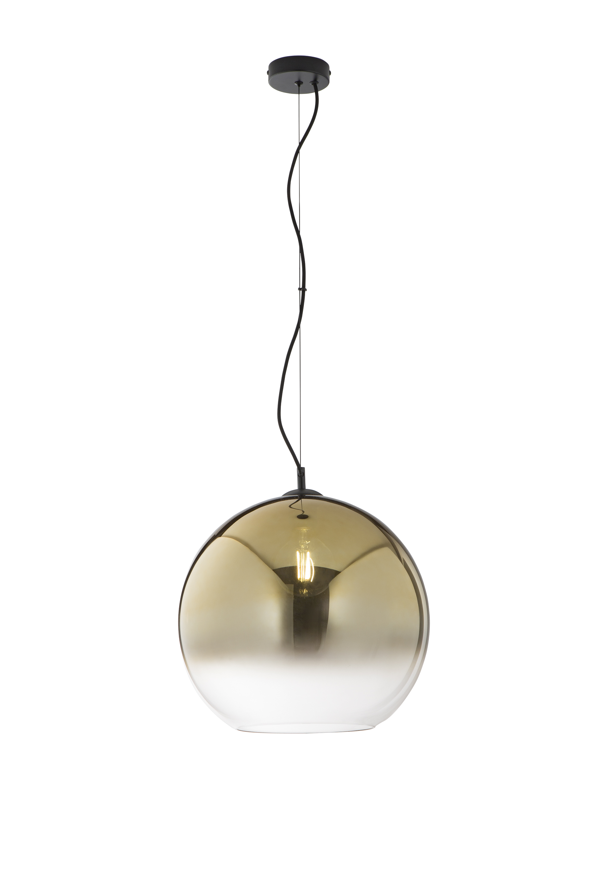 MARTE pendant in gold glass with shaded decoration 1 light Ø40 cm - Luce Ambiente e Design