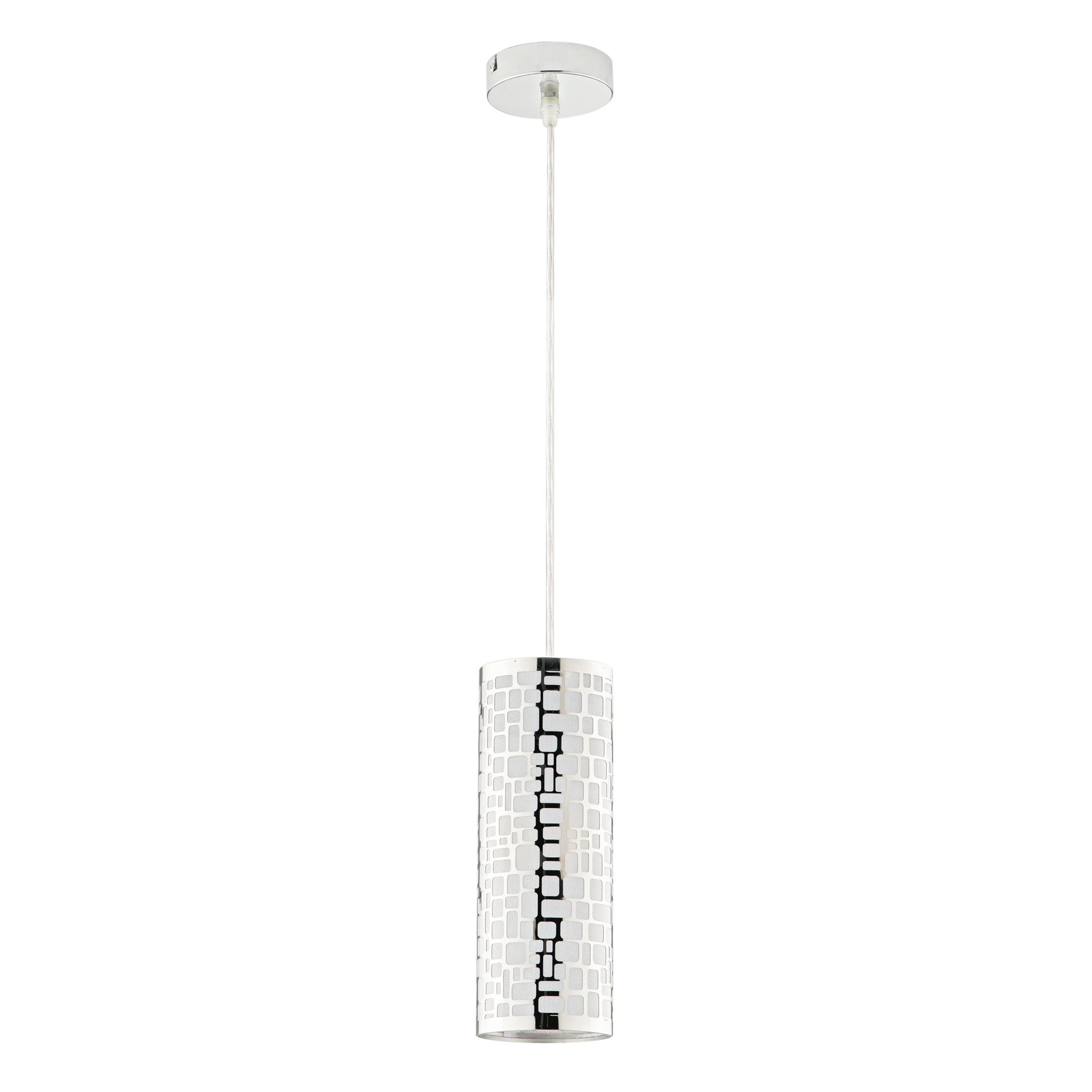 MAYA pendant in chrome steel with laser-cut decoration Ø10 cm - Luce Ambiente e Design